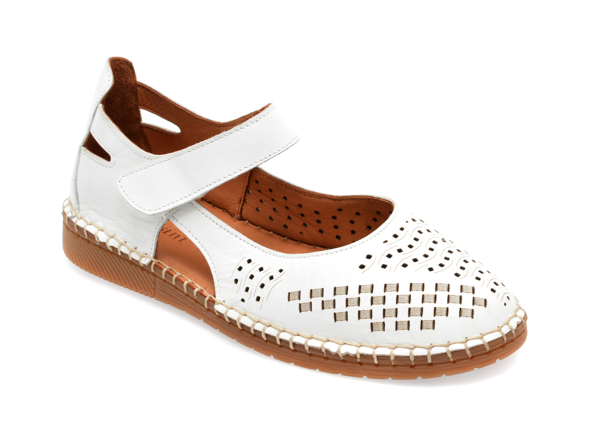 Pantofi FLAVIA PASSINI albi, V100741, din piele naturala /femei/pantofi imagine super redus 2022