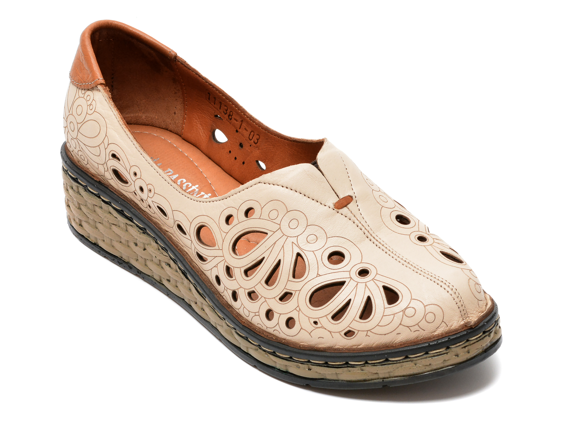 Pantofi FLAVIA PASSINI bej, 951138, din piele naturala otter.ro imagine noua 2022