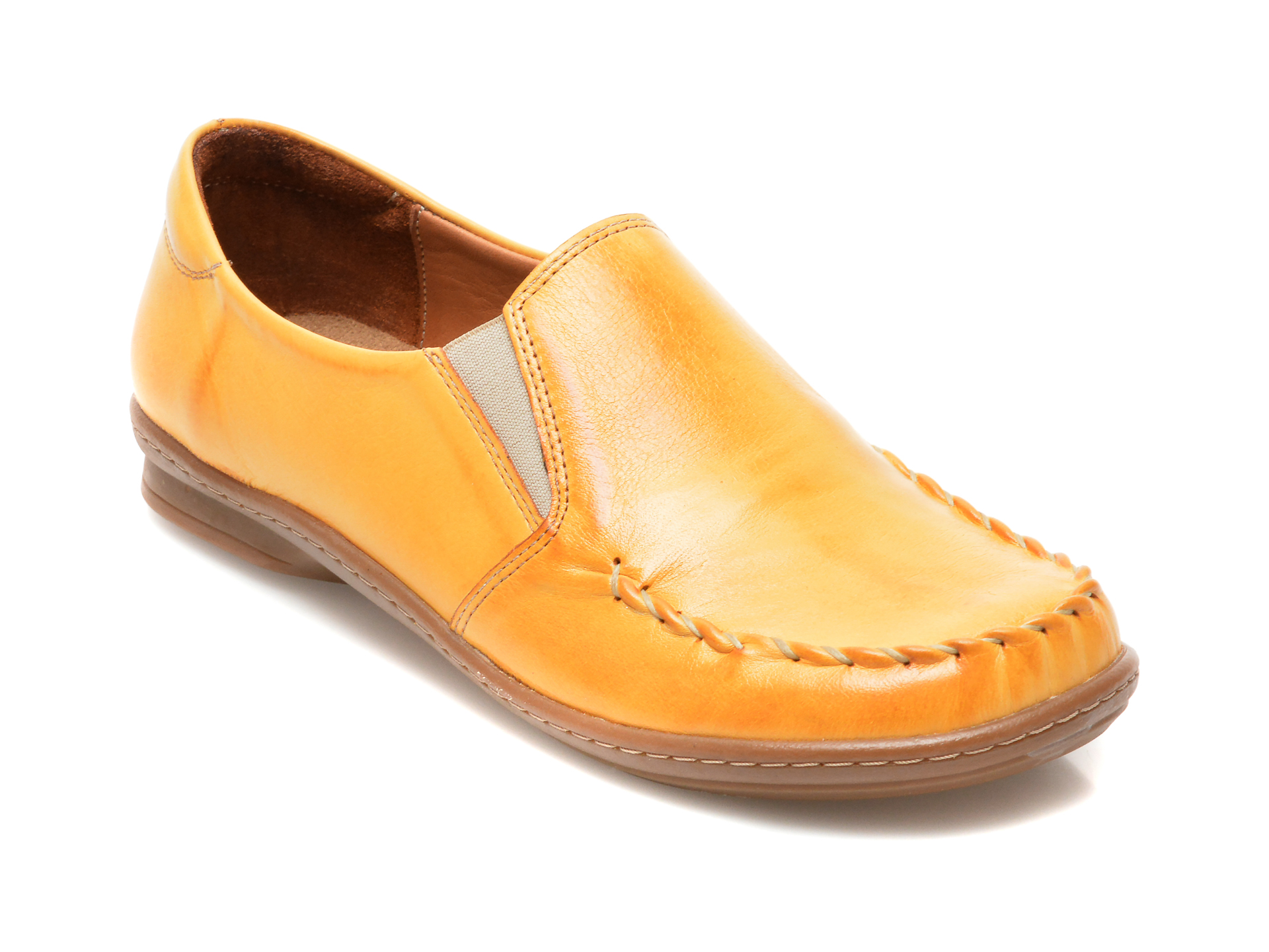 Pantofi FLAVIA PASSINI galbeni, 3240, din piele naturala imagine reduceri black friday 2021 Flavia Passini