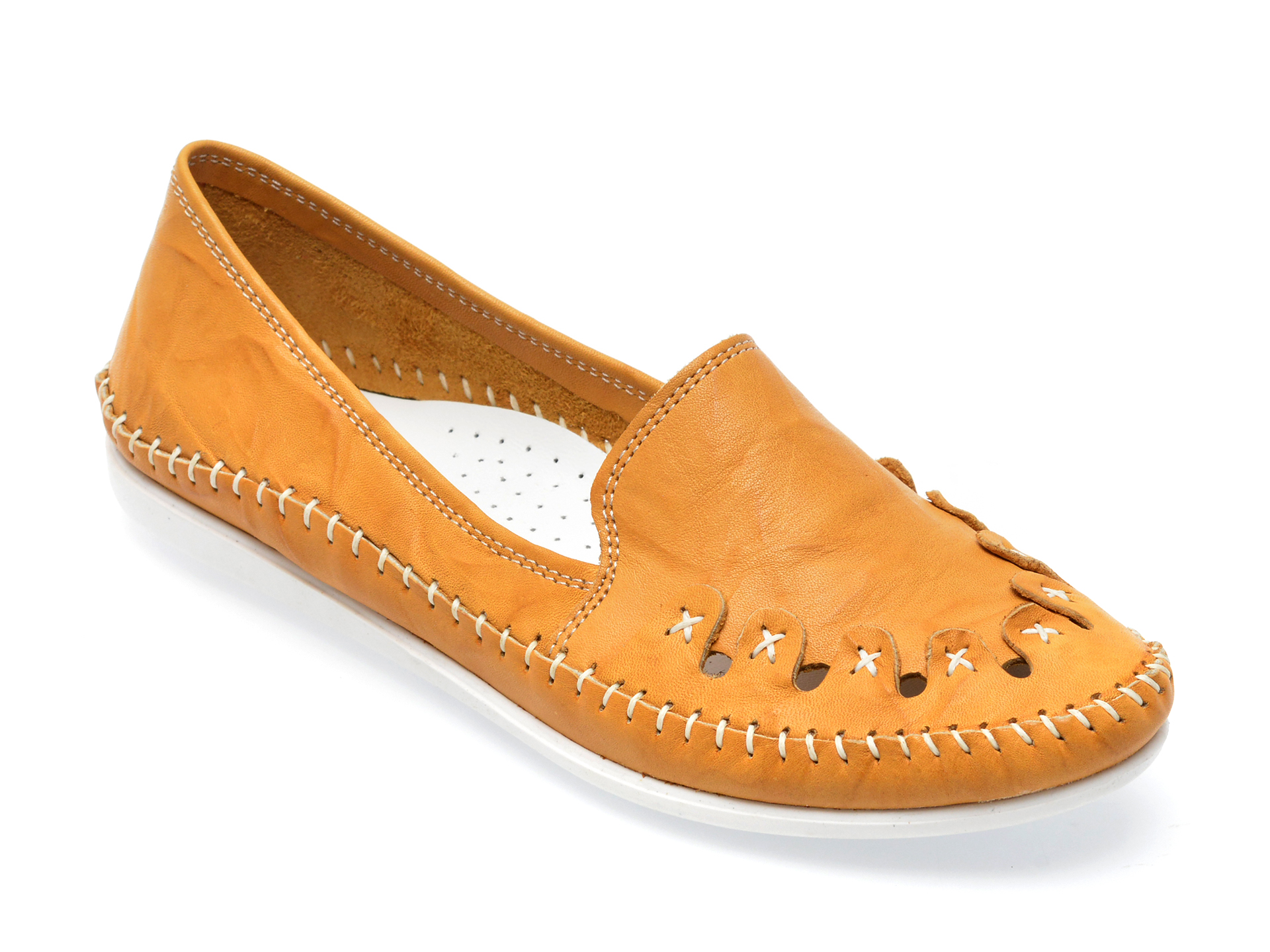 Pantofi FLAVIA PASSINI galbeni, 429, din piele naturala
