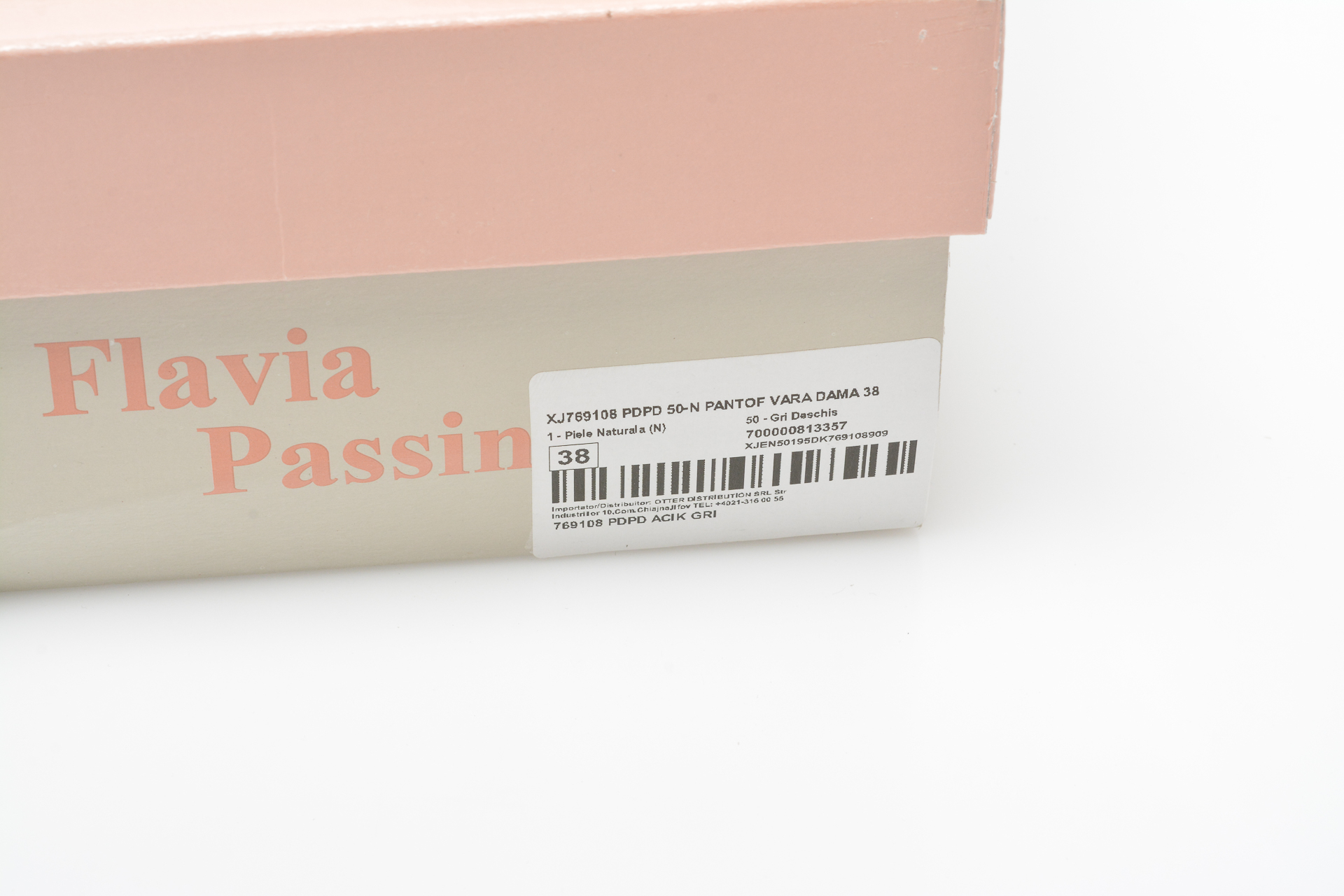 Pantofi FLAVIA PASSINI gri, 769108, din piele naturala