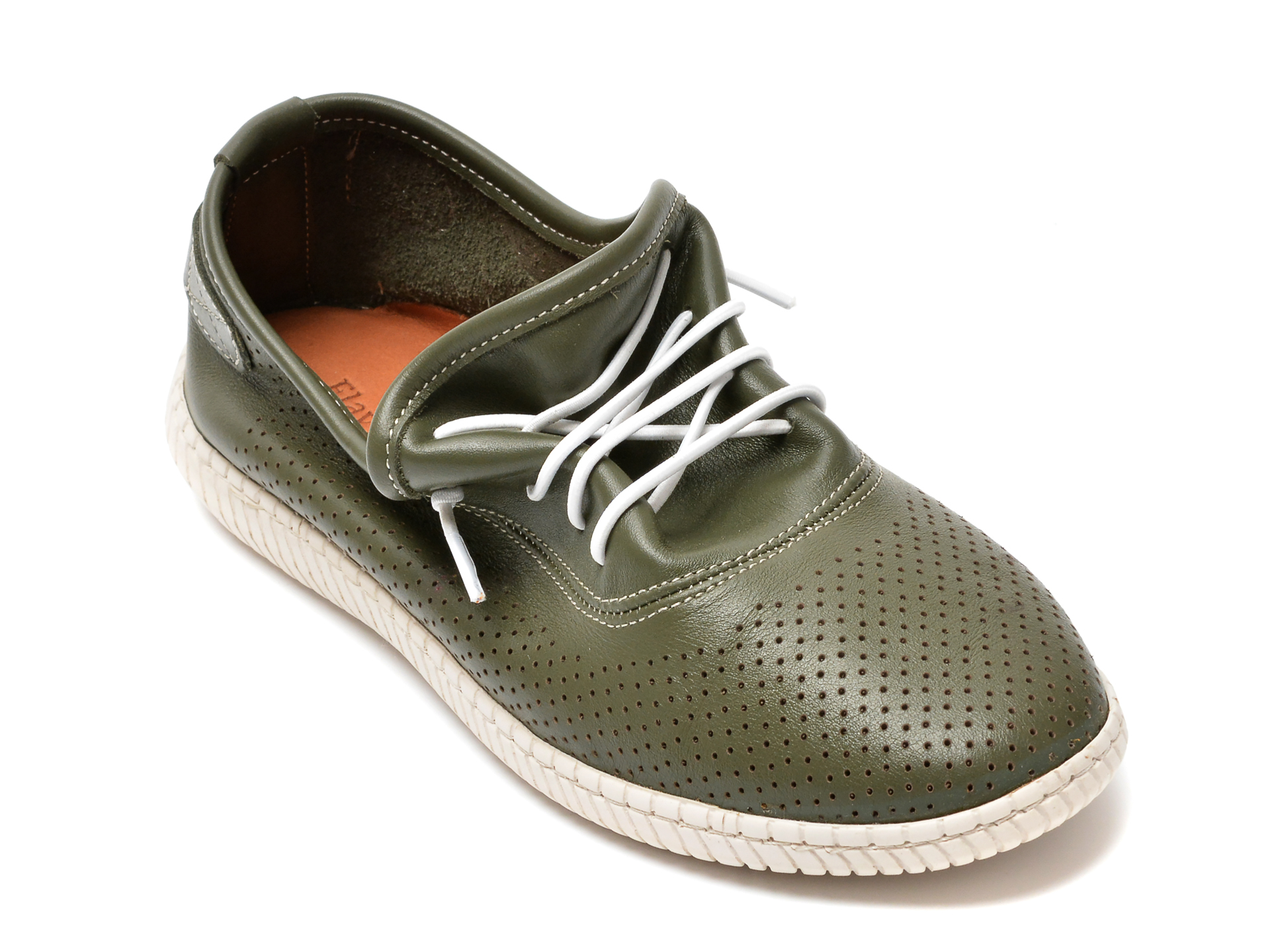 Pantofi FLAVIA PASSINI kaki, 8562021, din piele naturala imagine reduceri black friday 2021 Flavia Passini