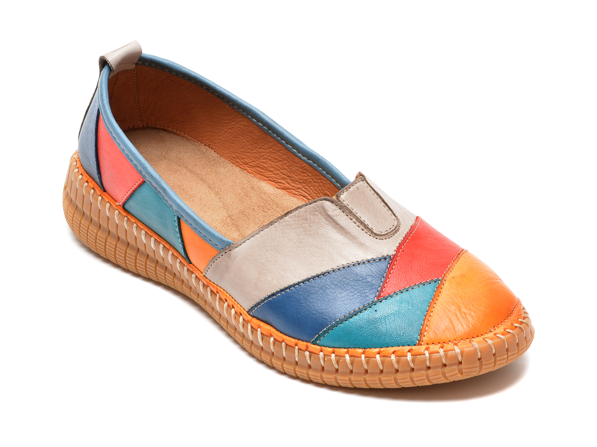 Pantofi FLAVIA PASSINI multicolori, 2845, din piele naturala imagine reduceri black friday 2021 Flavia Passini