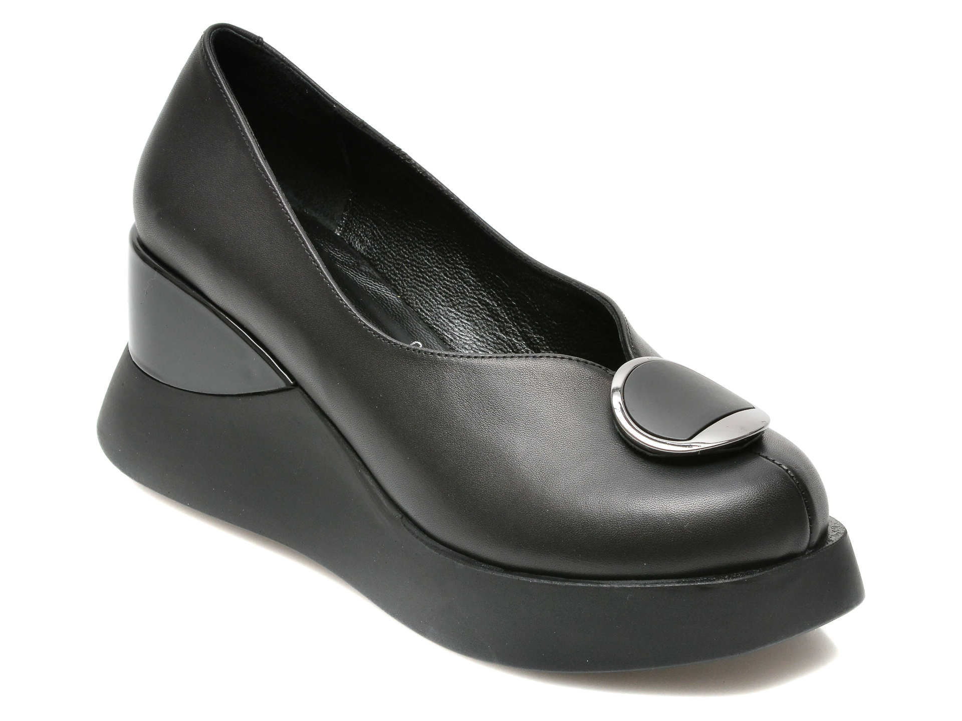 Pantofi FLAVIA PASSINI negri, 131324, din piele naturala Flavia Passini imagine noua