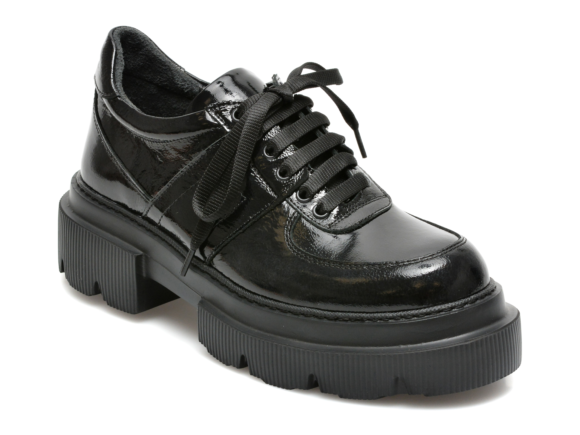 Pantofi FLAVIA PASSINI negri, 21773, din piele naturala lacuita Flavia Passini imagine super redus 2022
