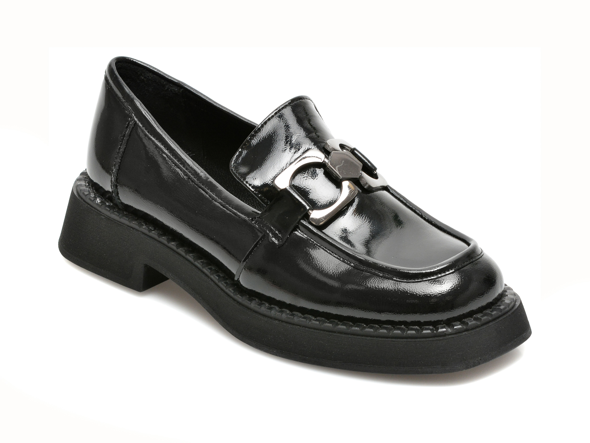 Pantofi FLAVIA PASSINI negri, 21784, din piele naturala lacuita Flavia Passini imagine noua