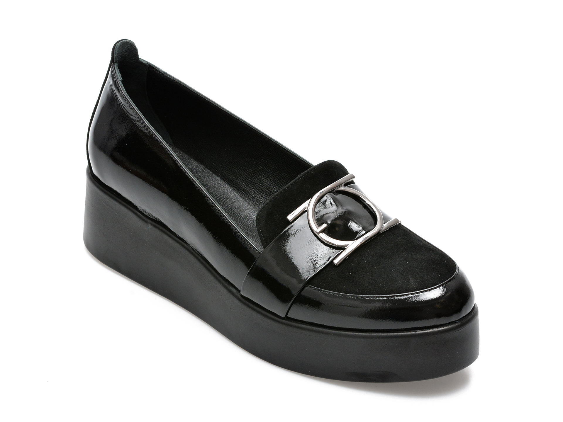 Pantofi FLAVIA PASSINI negri, 233148, din piele naturala lacuita imagine reduceri black friday 2021 Flavia Passini