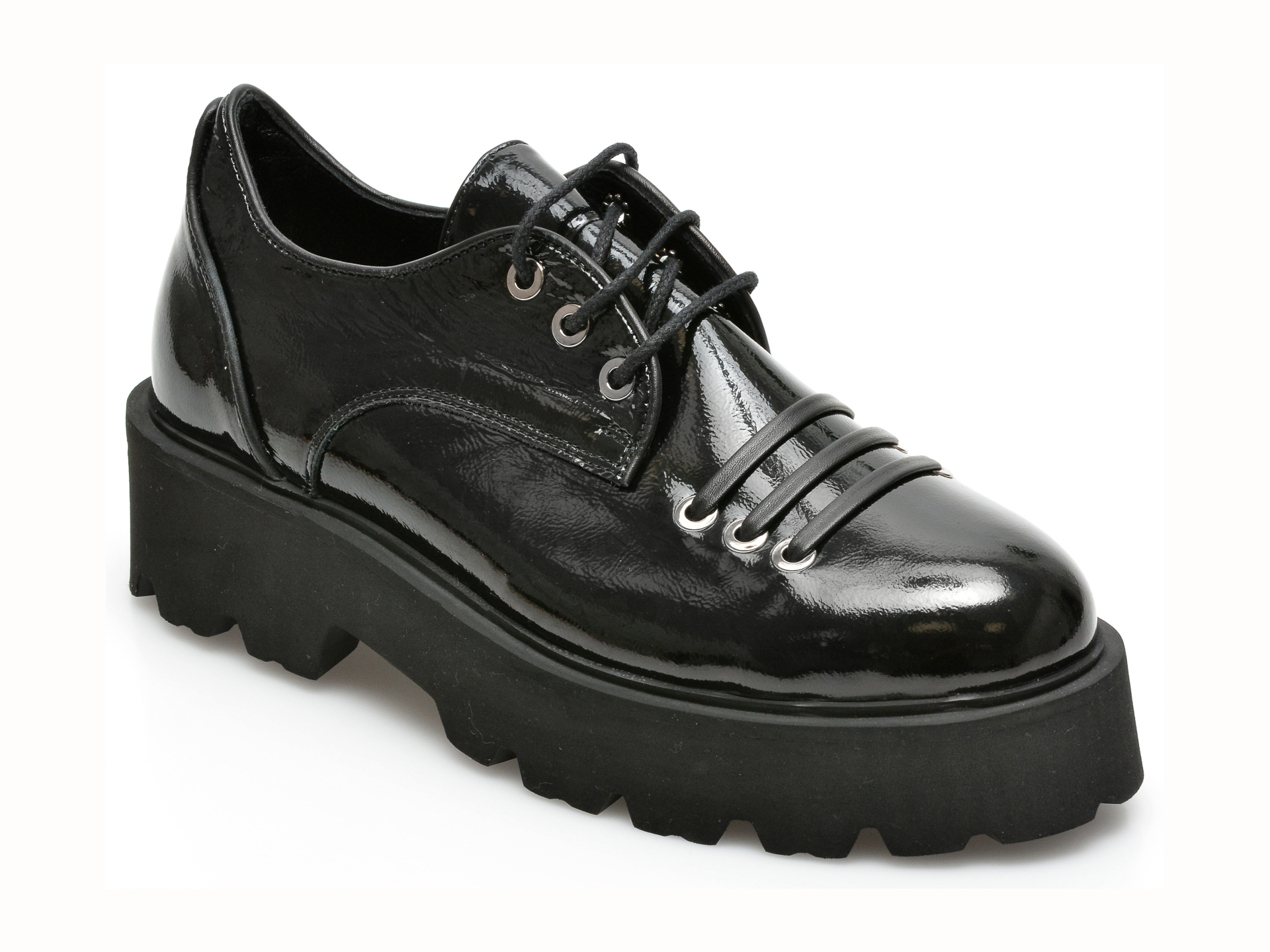 Pantofi FLAVIA PASSINI negri, 245646, din piele naturala lacuita imagine reduceri black friday 2021 Flavia Passini