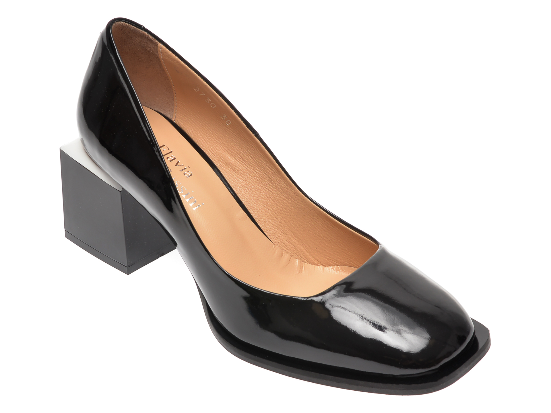 Pantofi FLAVIA PASSINI negri, 273020L, din piele naturala lacuita