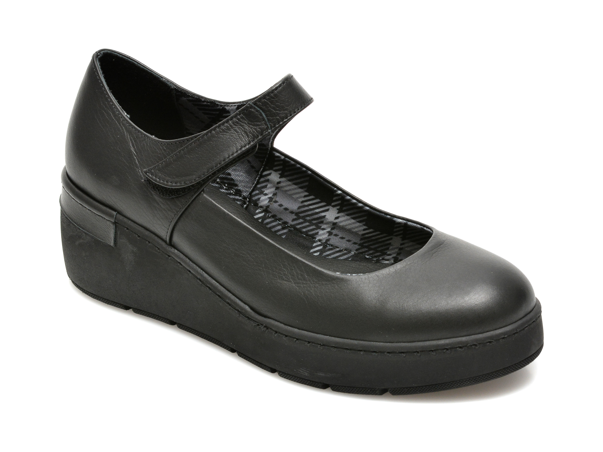 Pantofi FLAVIA PASSINI negri, 30013, din piele naturala Flavia Passini imagine noua