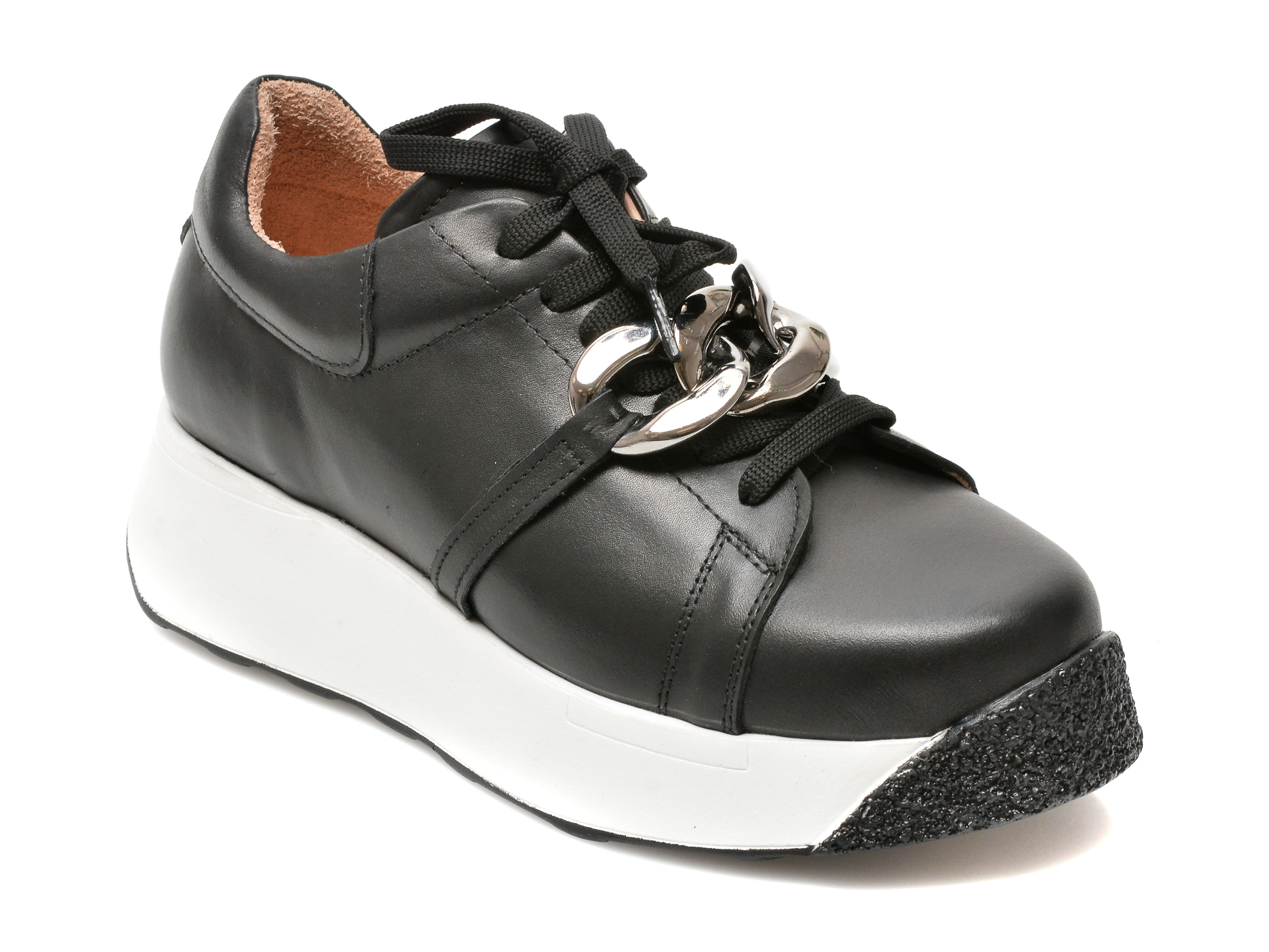 Pantofi FLAVIA PASSINI negri, 471999, din piele naturala imagine reduceri black friday 2021 Flavia Passini