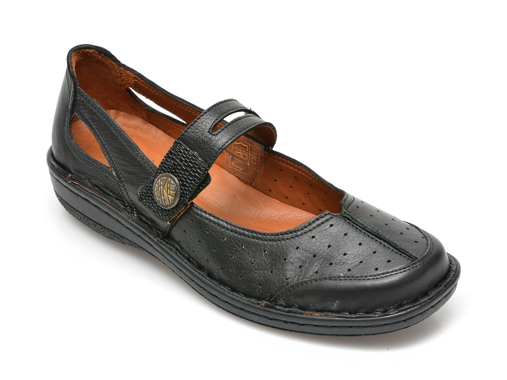 Pantofi FLAVIA PASSINI negri, 53, din piele naturala otter.ro imagine noua 2022