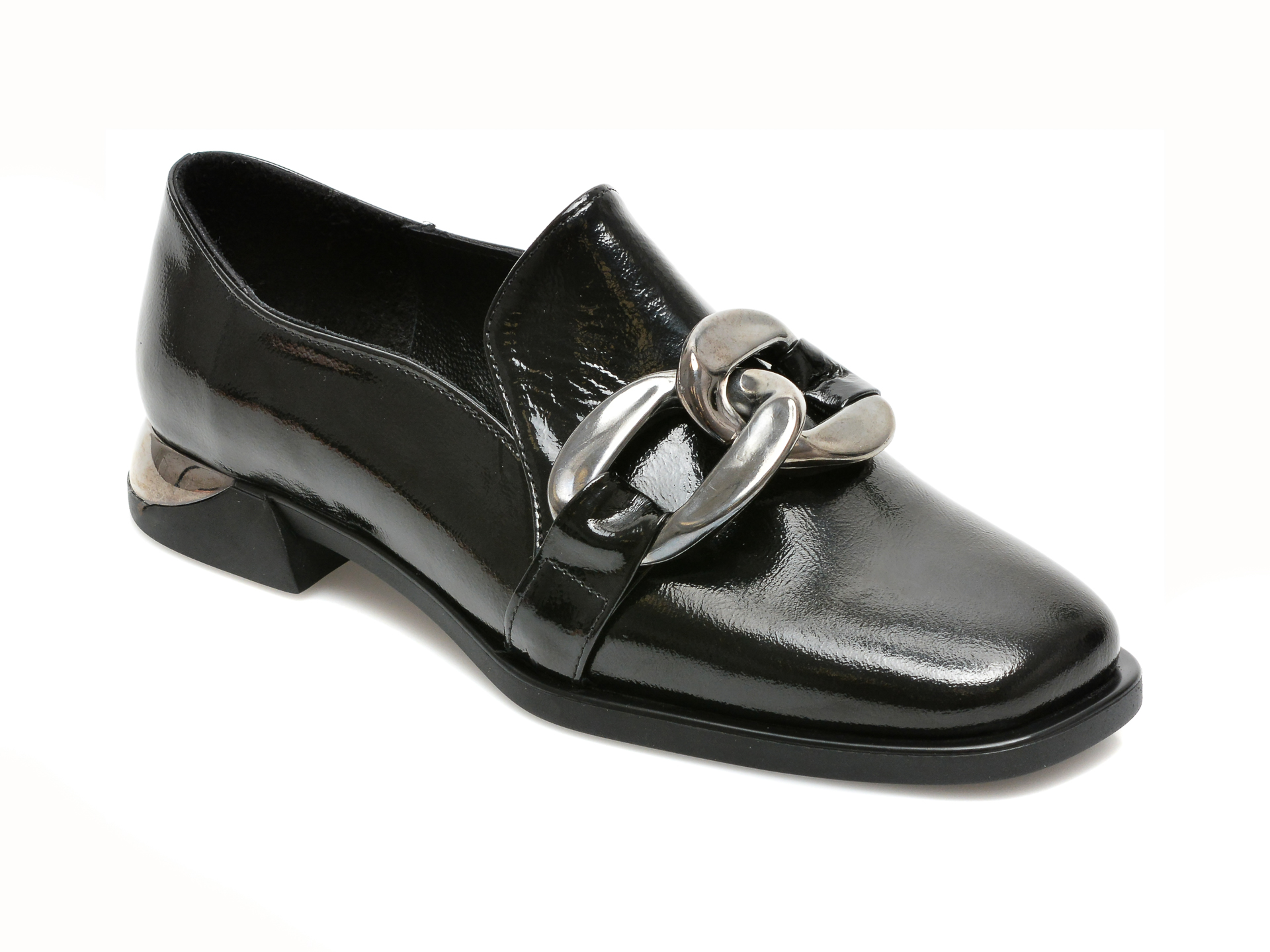 Pantofi FLAVIA PASSINI negri, 591000, din piele naturala lacuita Flavia Passini imagine super redus 2022