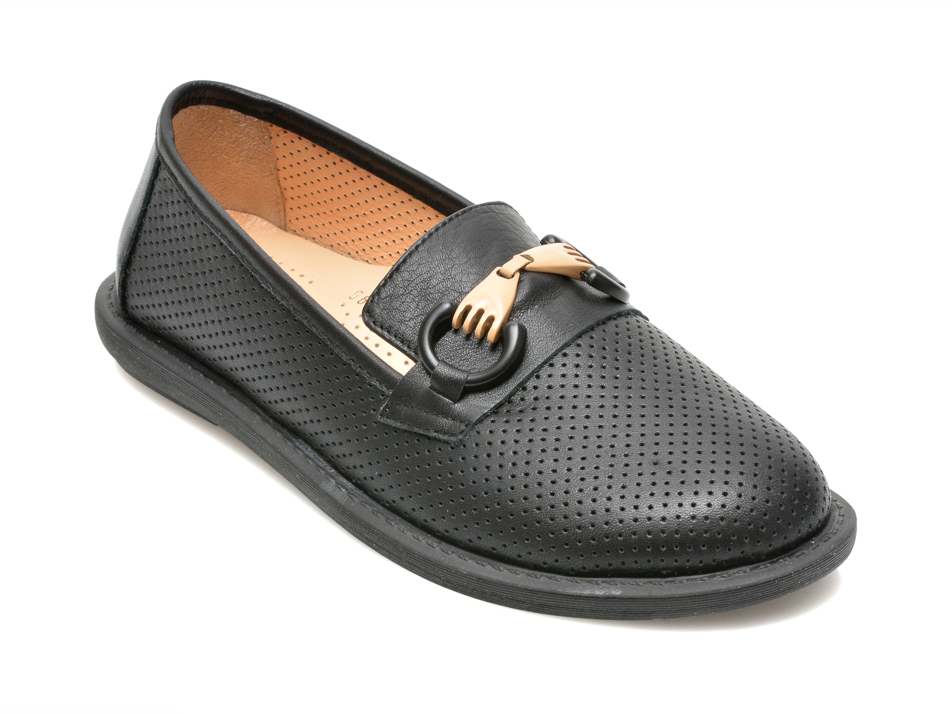 Pantofi FLAVIA PASSINI negri, 670439, din piele naturala imagine reduceri black friday 2021 /femei/pantofi