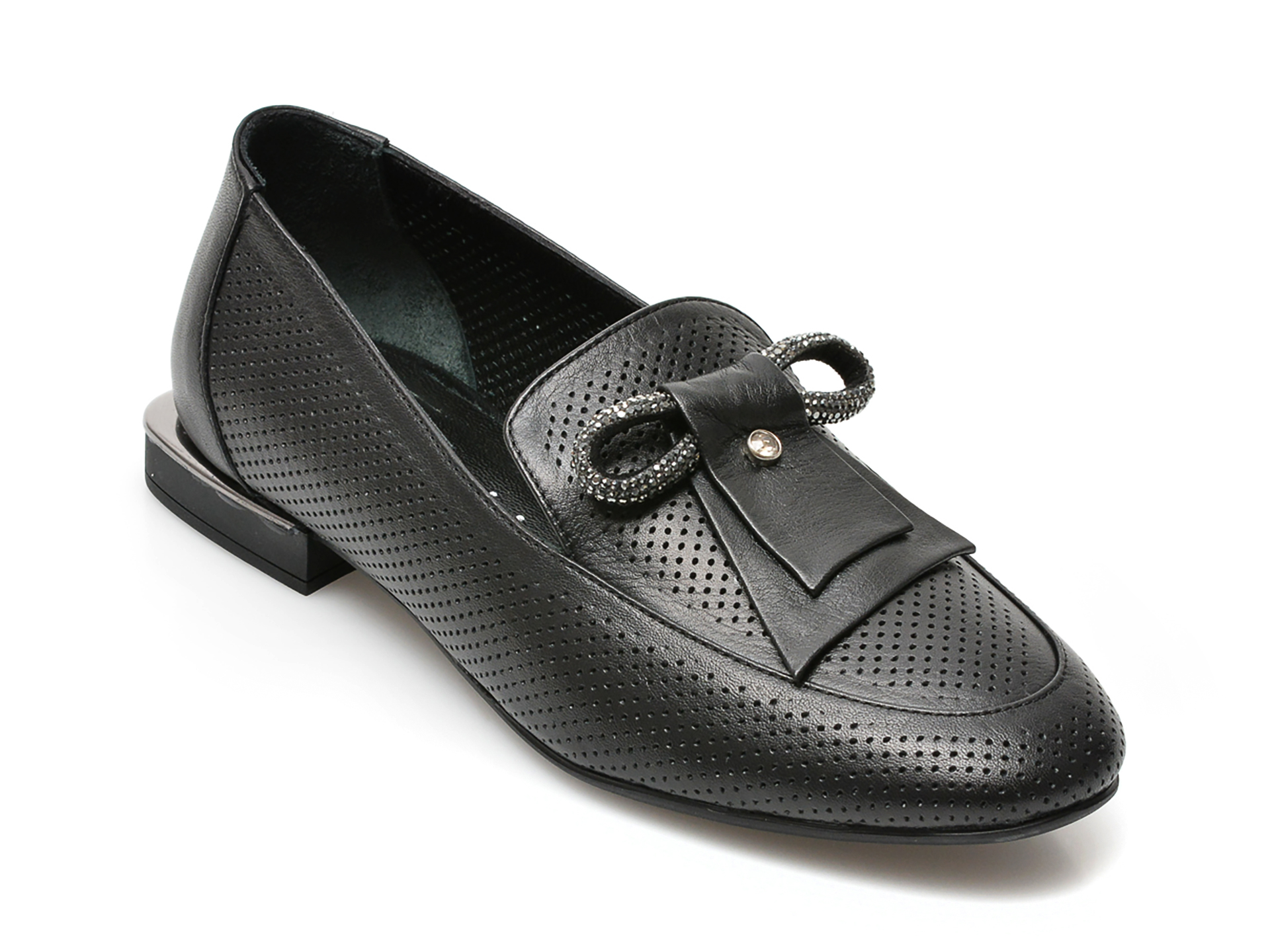 Pantofi FLAVIA PASSINI negri, 894424, din piele naturala imagine reduceri black friday 2021 Flavia Passini