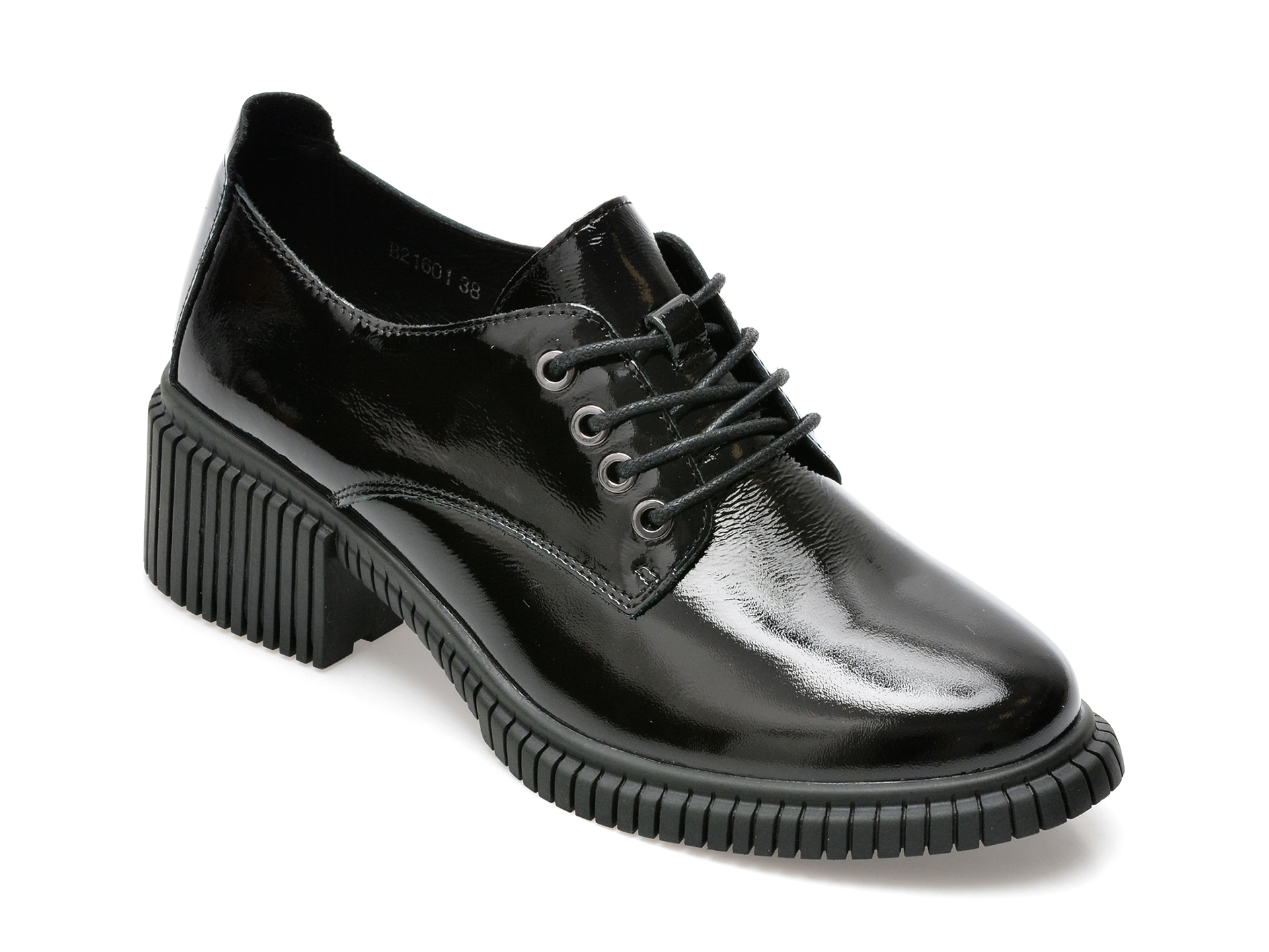 Pantofi FLAVIA PASSINI negri, B21601, din piele naturala lacuita imagine reduceri black friday 2021 Flavia Passini