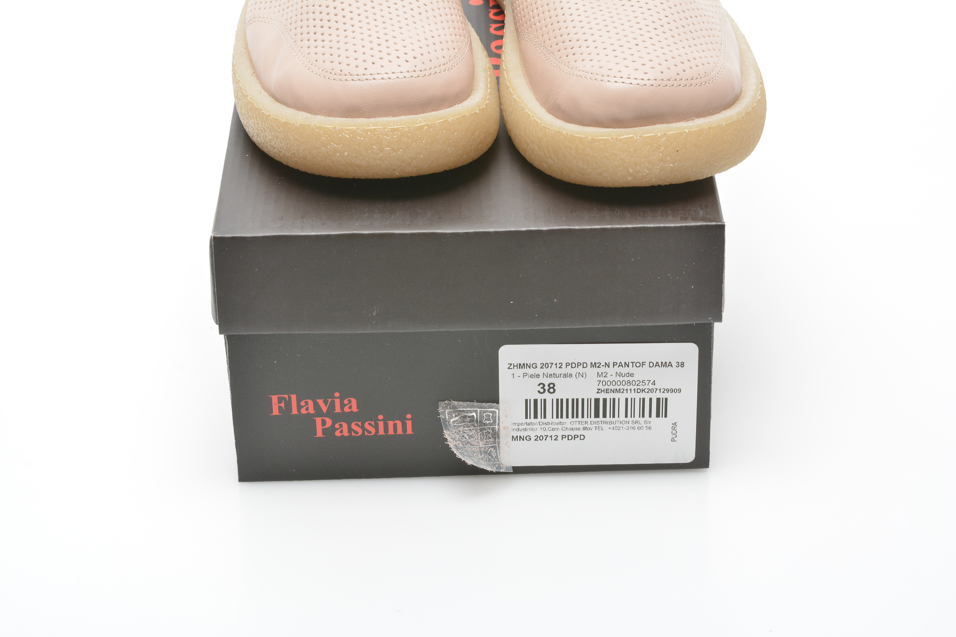 Pantofi FLAVIA PASSINI nude, 20712, din piele naturala otter.ro imagine noua 2022