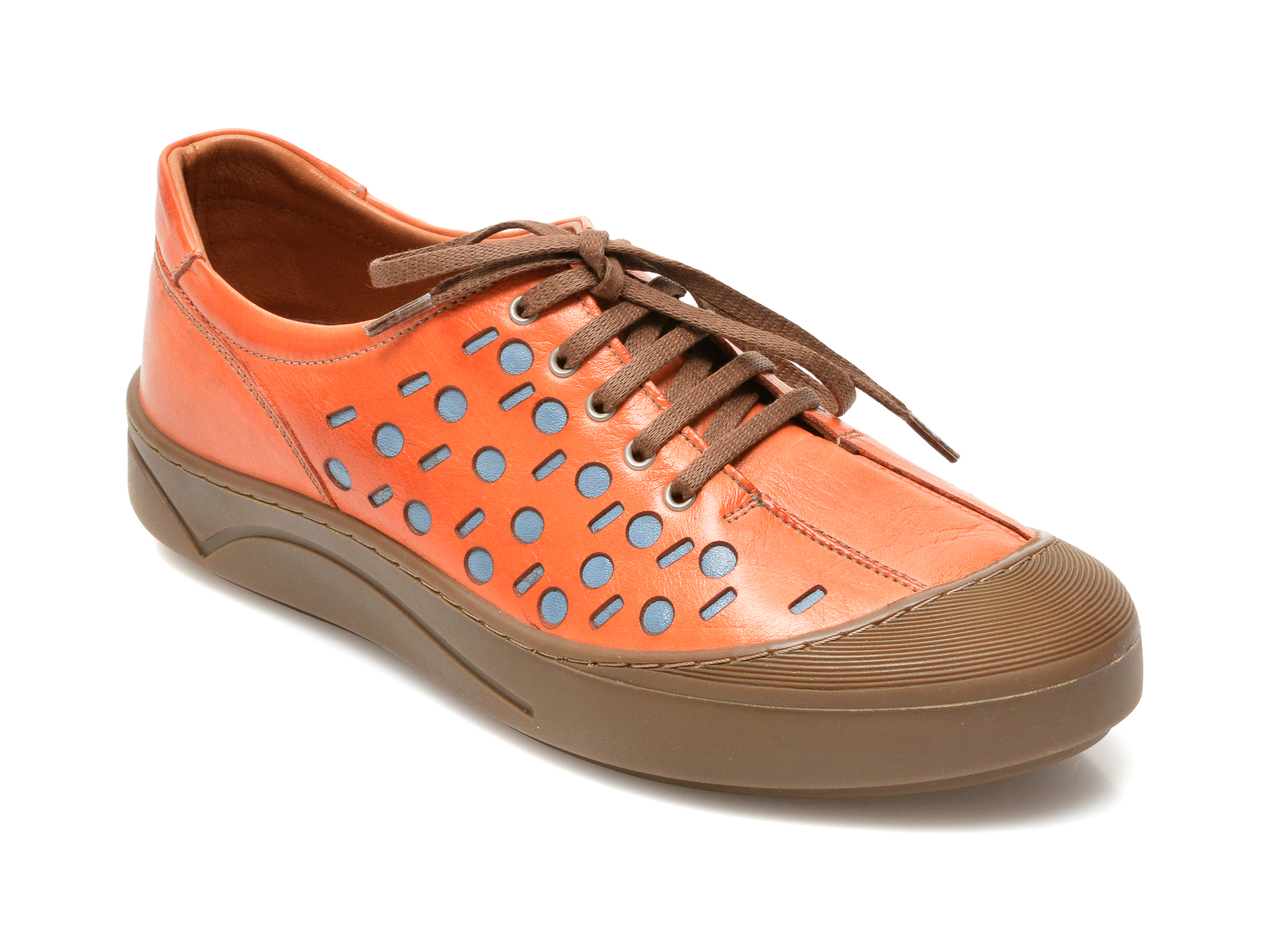 Pantofi FLAVIA PASSINI portocalii, 1018, din piele naturala Flavia Passini imagine noua 2022