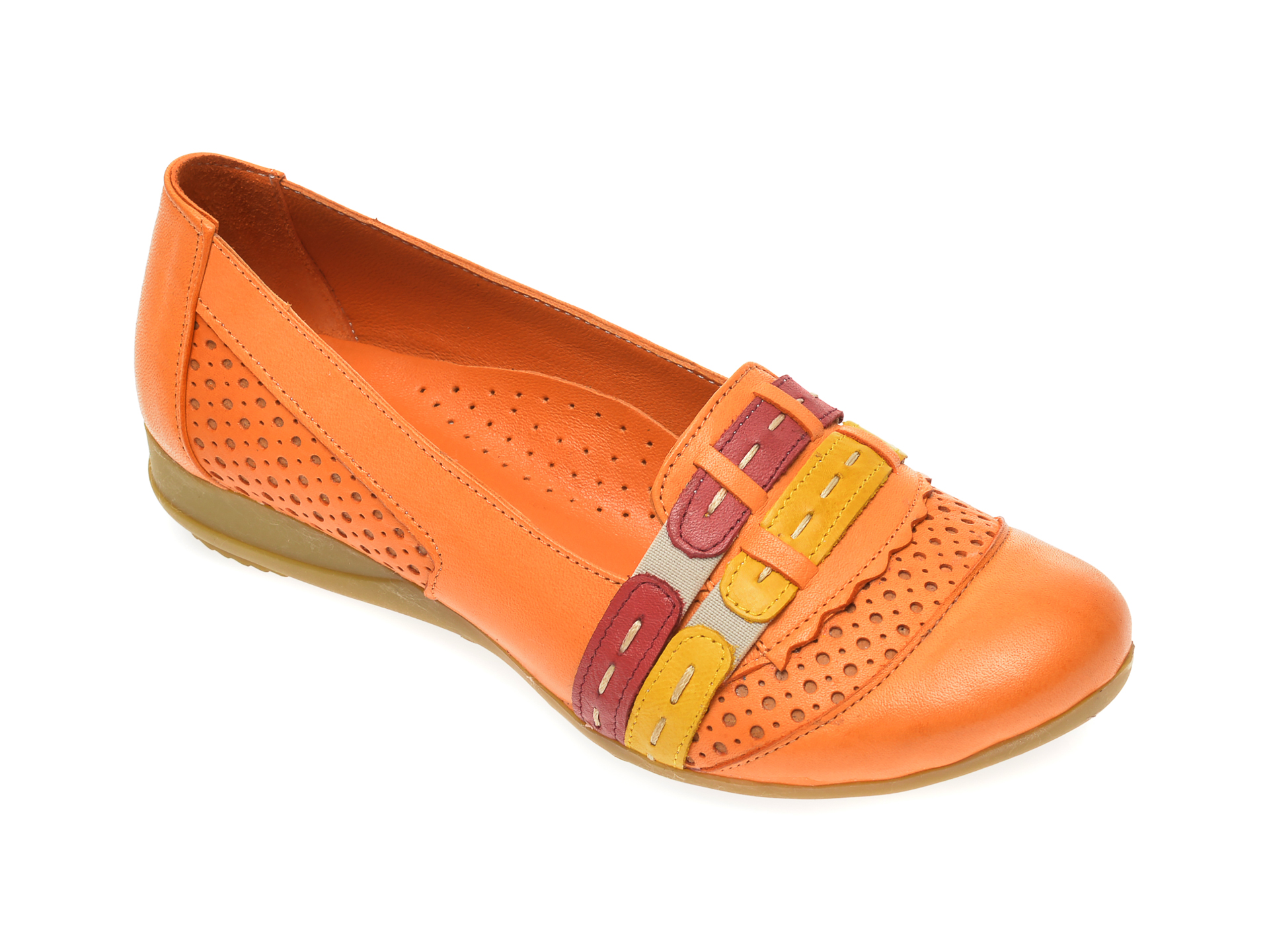 Pantofi FLAVIA PASSINI portocalii, B0304, din piele naturala