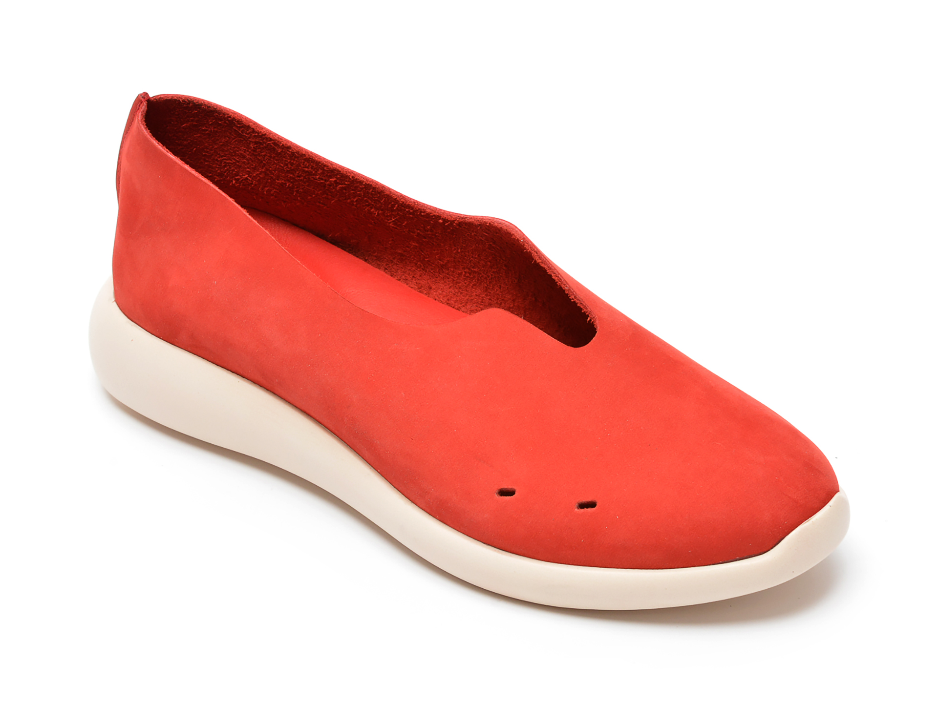 Pantofi FLAVIA PASSINI rosii, 10237, din nabuc Flavia Passini