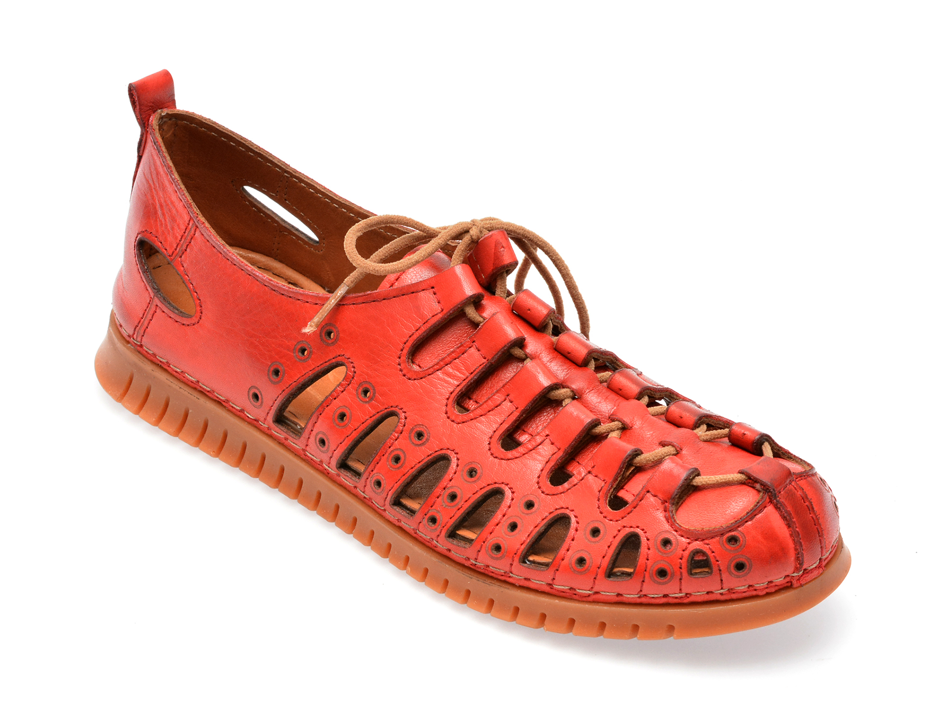Pantofi FLAVIA PASSINI rosii, 5102, din piele naturala