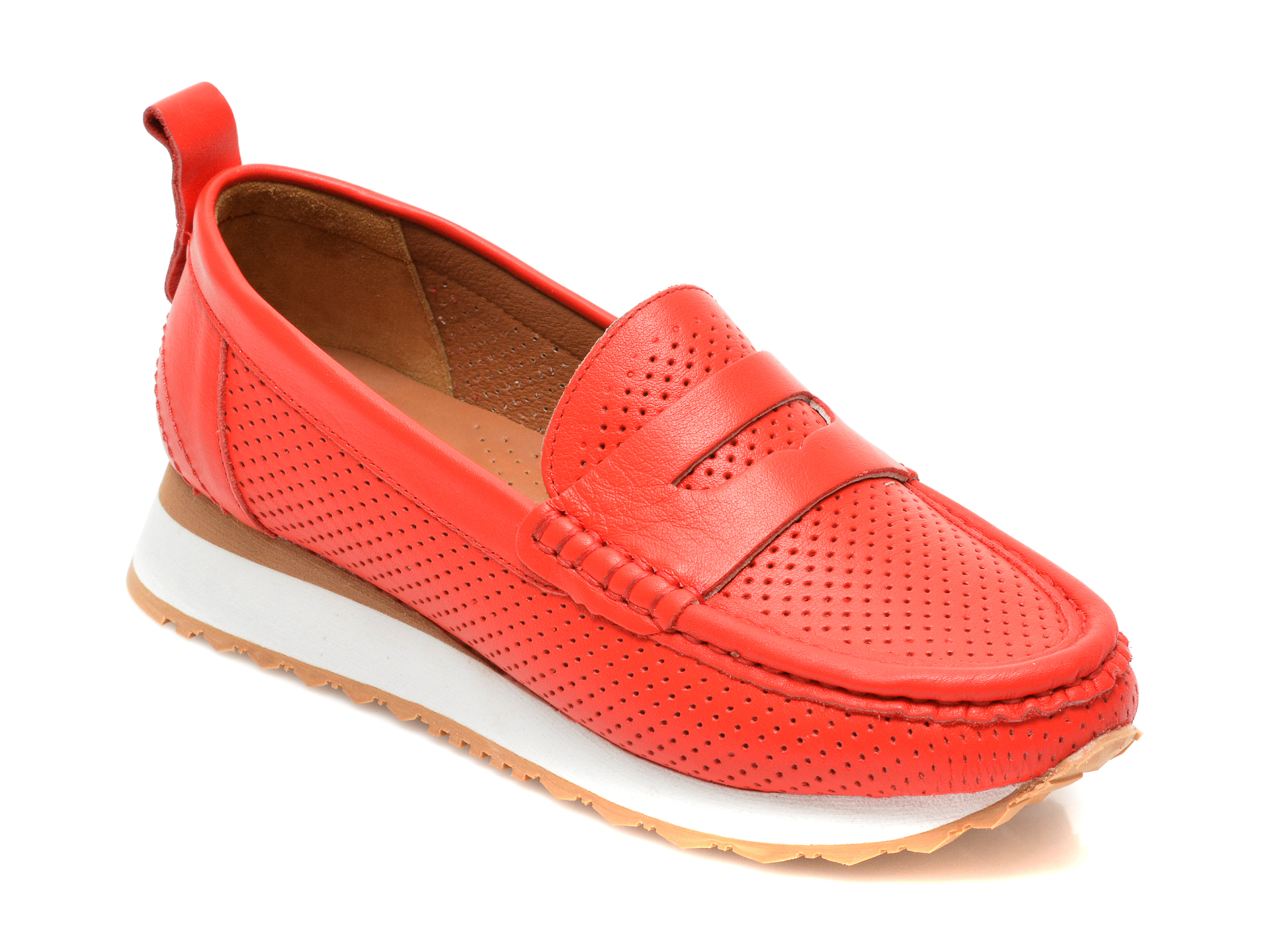 Pantofi FLAVIA PASSINI rosii, 8911907, din piele naturala Flavia Passini imagine noua