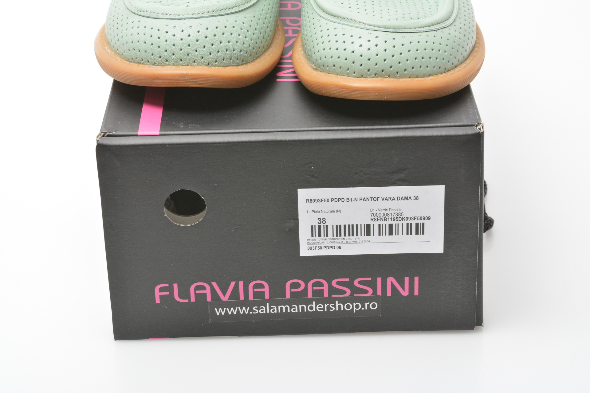 Pantofi FLAVIA PASSINI verzi, 093F50, din piele naturala Flavia Passini