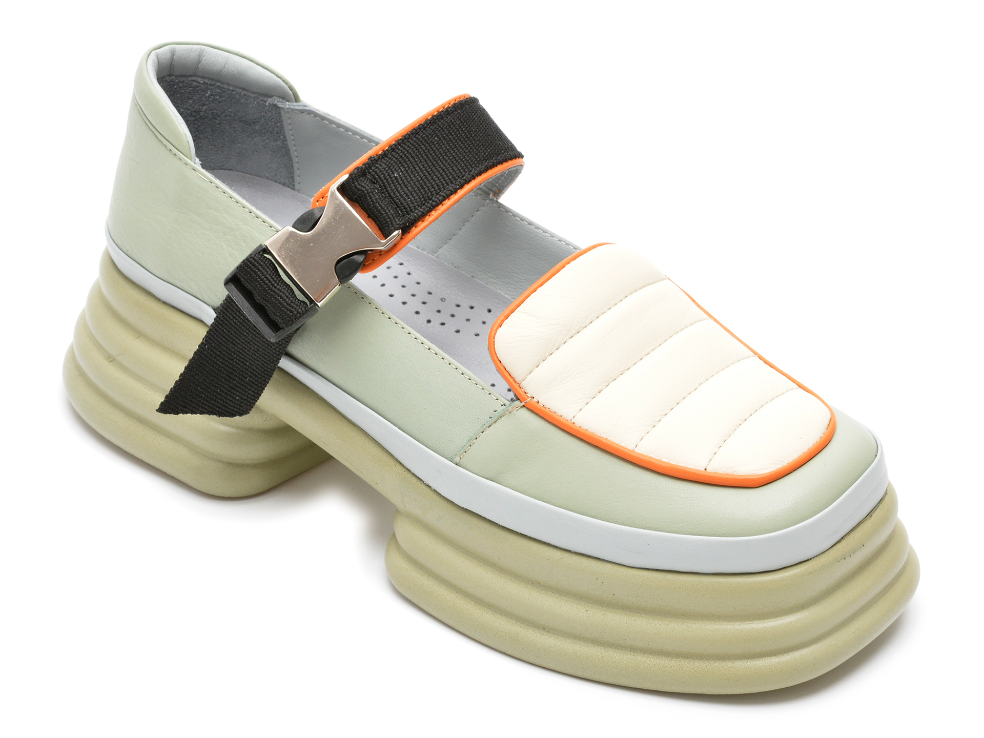 Pantofi FLAVIA PASSINI verzi, 891549, din piele naturala imagine reduceri black friday 2021 Flavia Passini