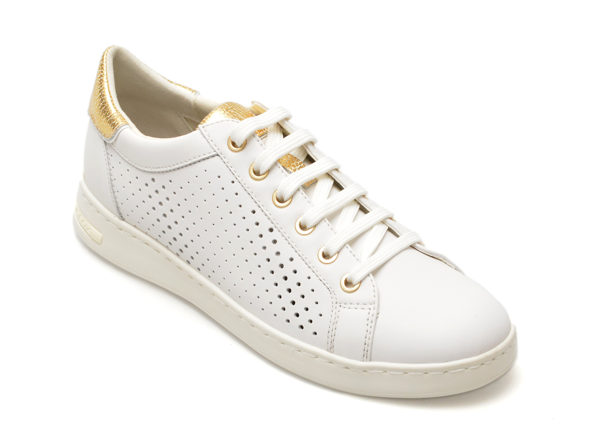 Pantofi GEOX albi, D151BB, din piele naturala