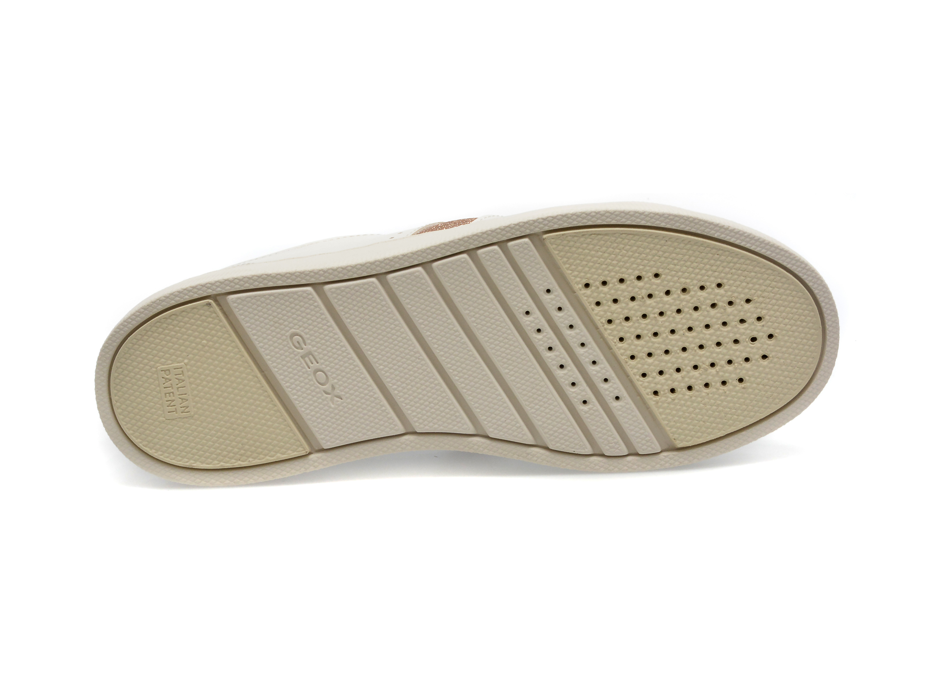 Pantofi GEOX albi, D35QXA, din piele ecologica