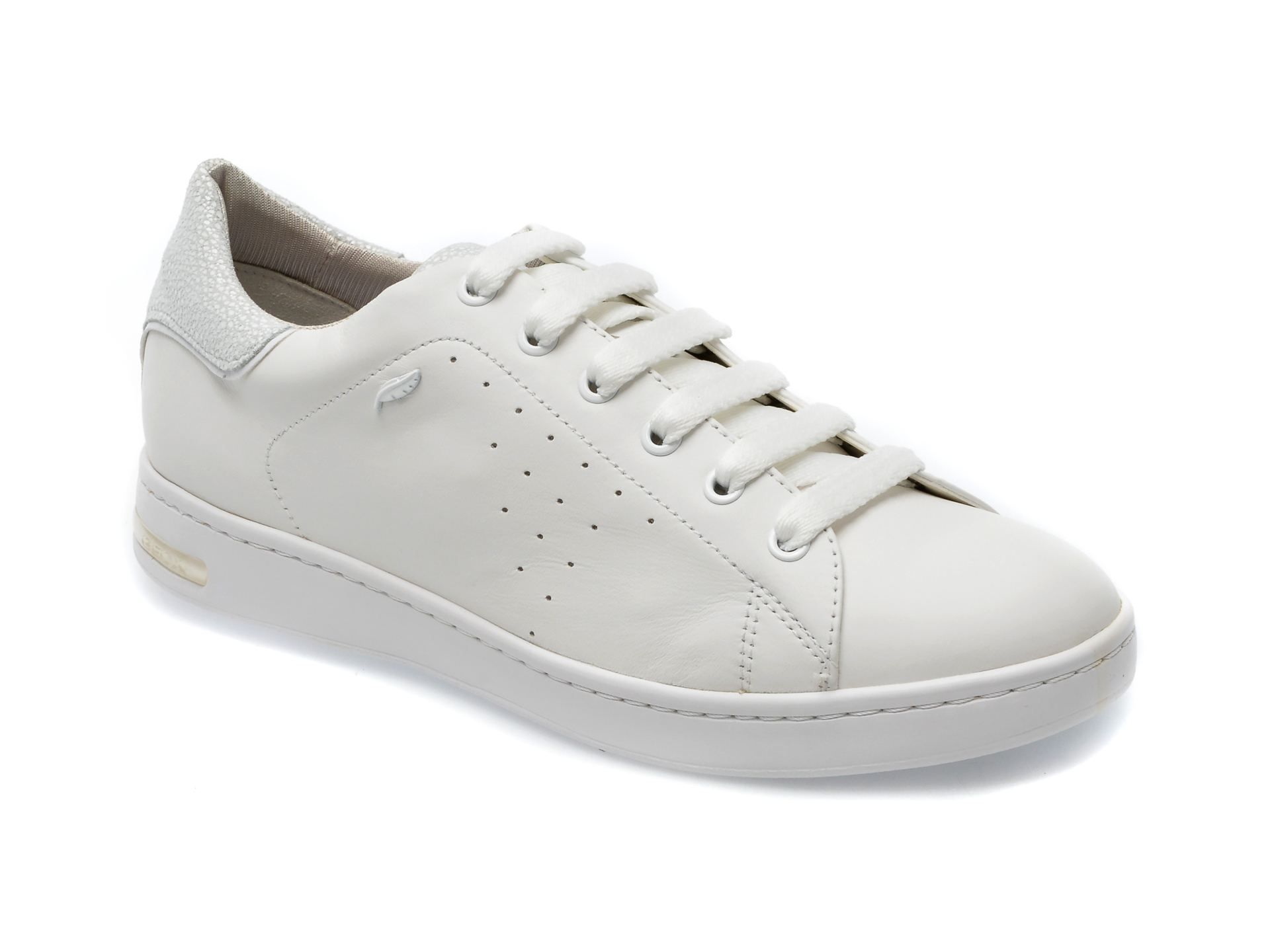 Pantofi GEOX albi, D621BA, din piele naturala imagine reduceri black friday 2021 Geox