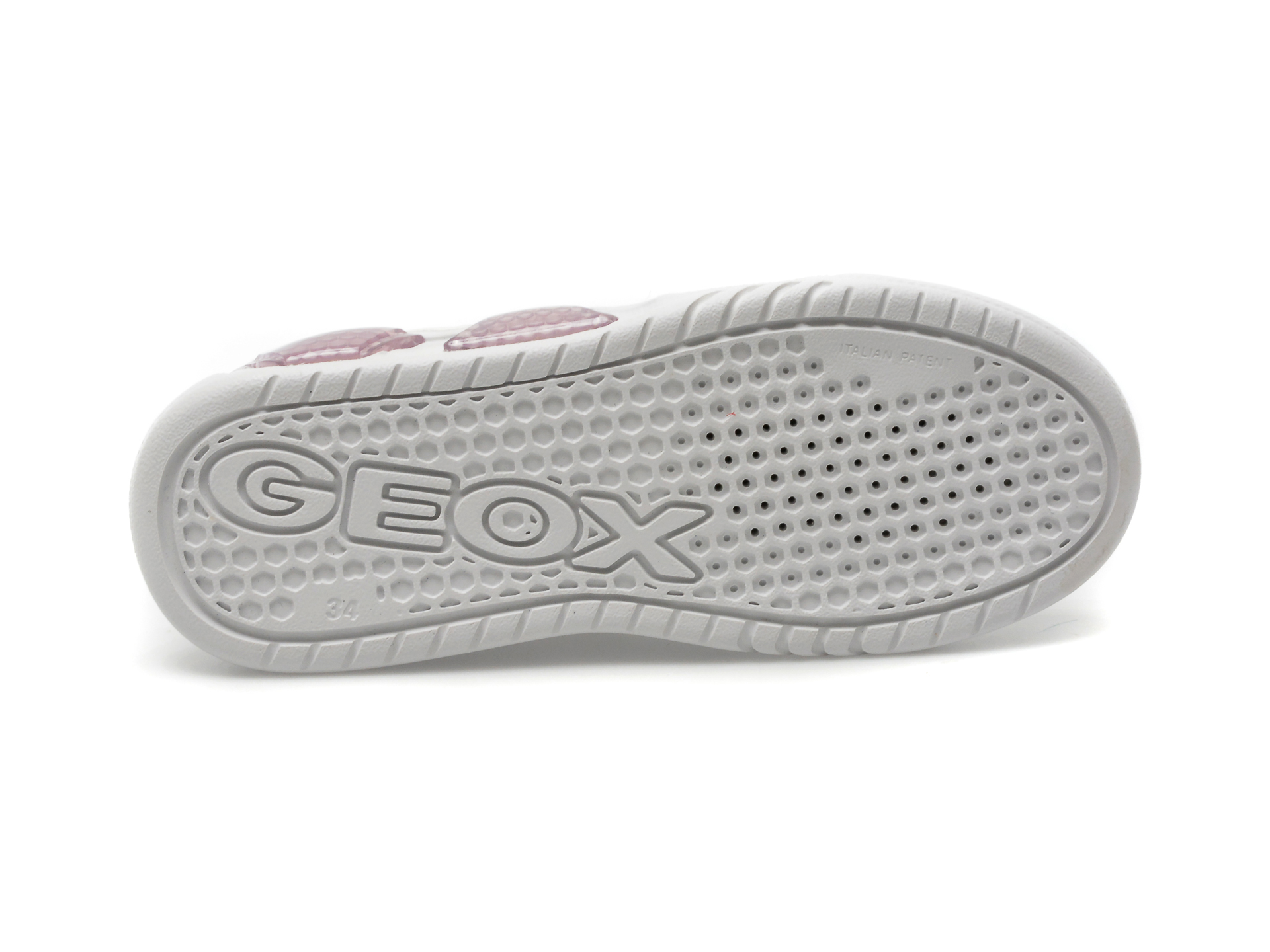 Pantofi GEOX albi, J35HPA, din piele ecologica