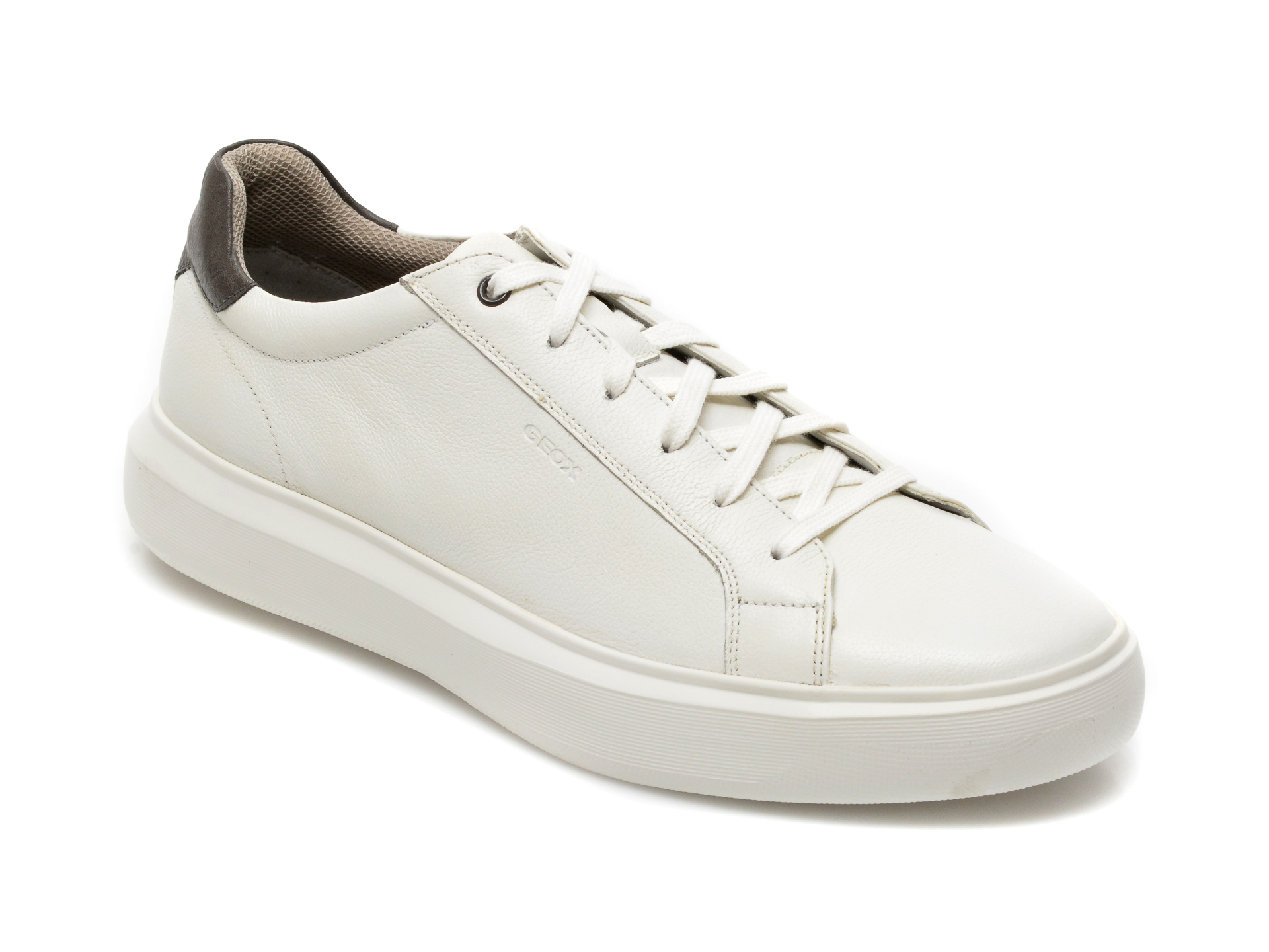Pantofi GEOX albi, U155WB, din piele naturala