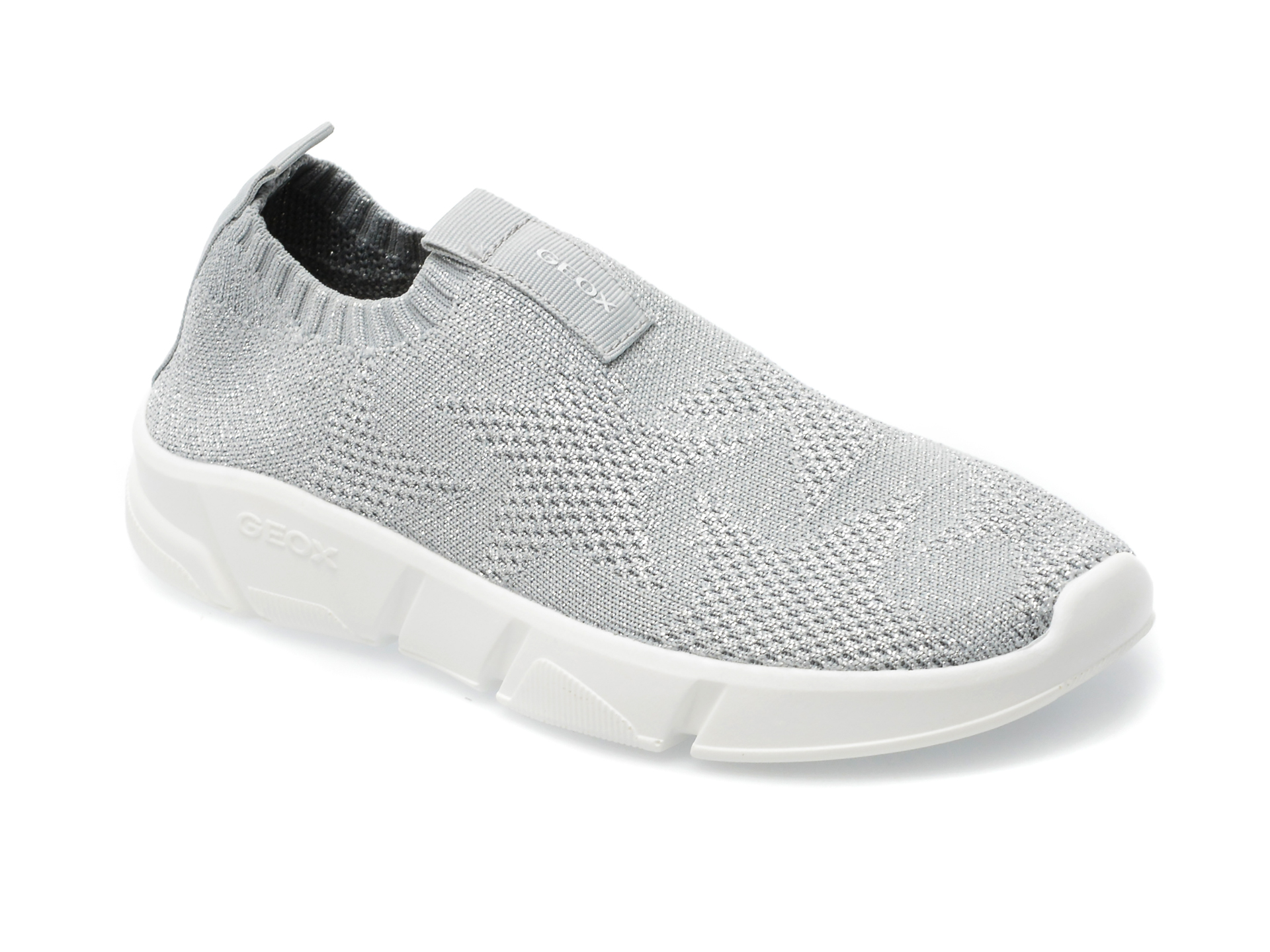 Pantofi GEOX argintii, J25DLE, din material textil /copii/incaltaminte imagine super redus 2022