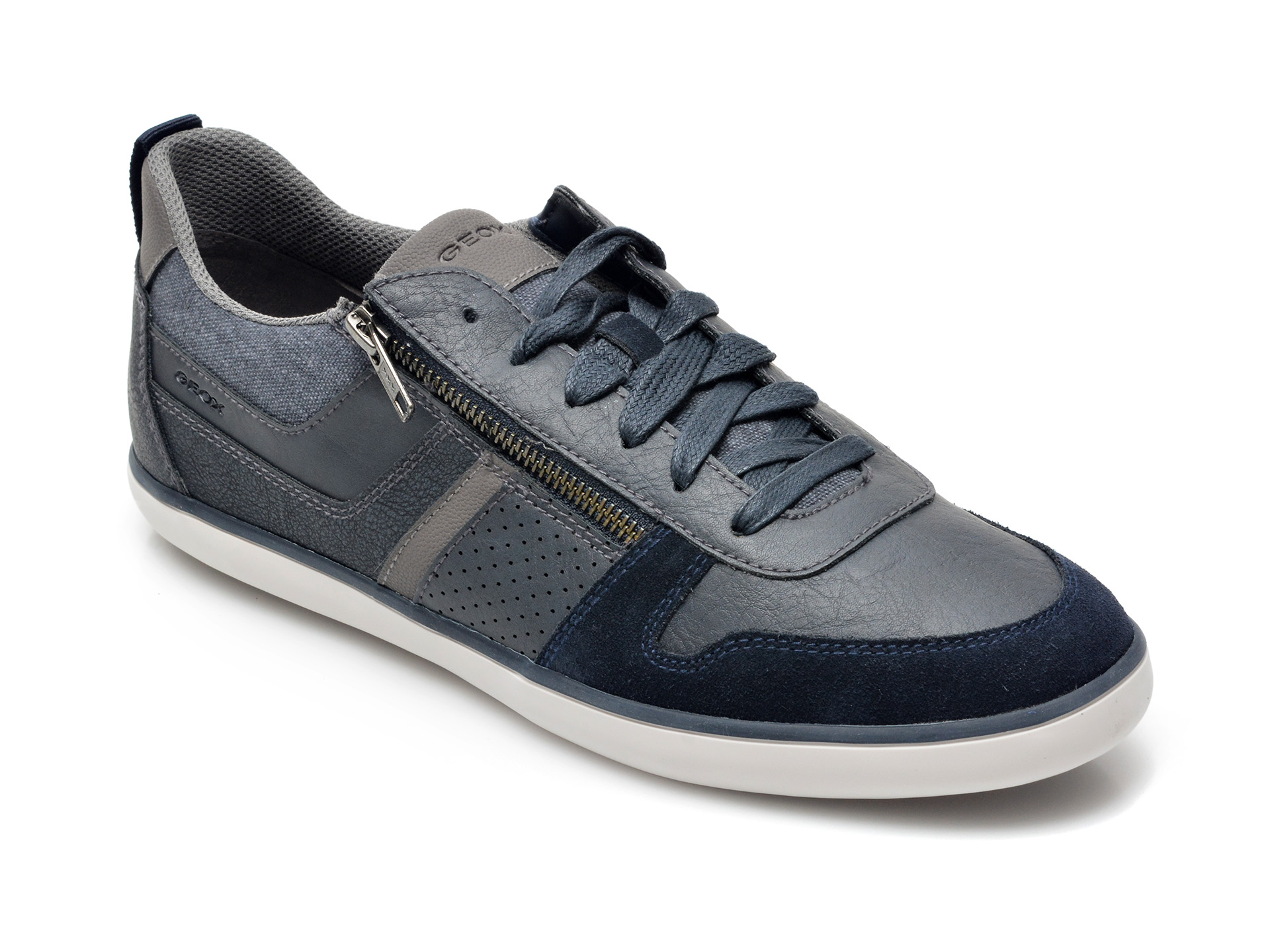 Pantofi GEOX bleumarin, U25BCB, din material textil si piele naturala /barbati/pantofi