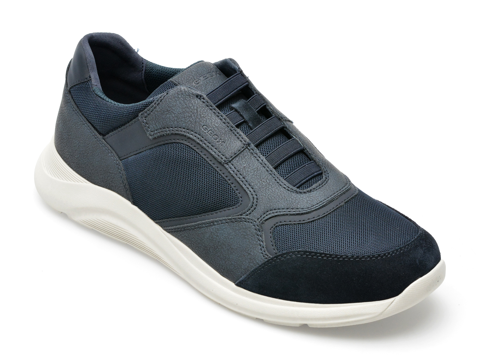 Pantofi GEOX bleumarin, U26ANB, din material textil si piele ecologica Geox imagine noua 2022