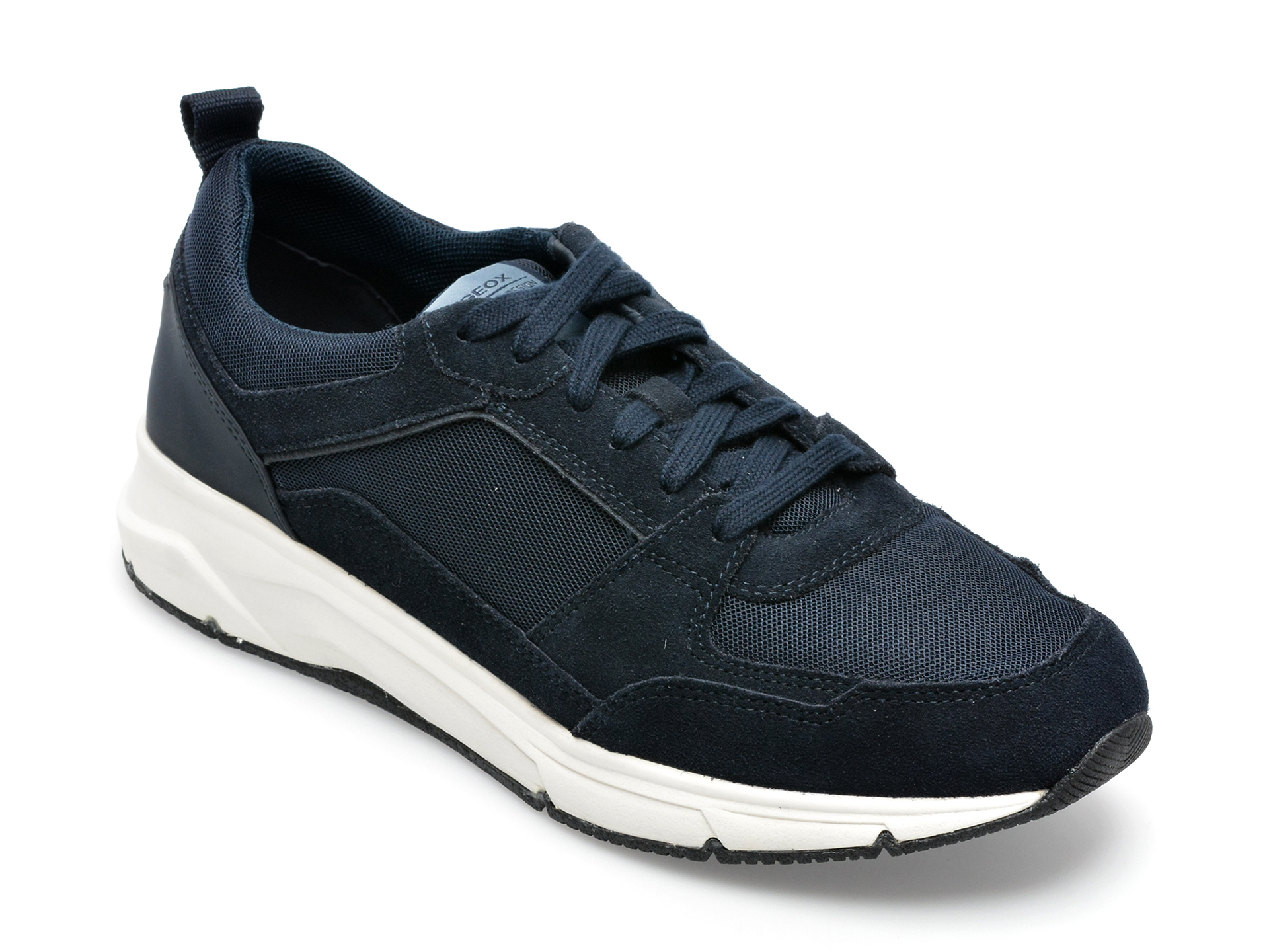 Pantofi GEOX bleumarin, U35CZA, din piele intoarsa si material textil /barbati/pantofi