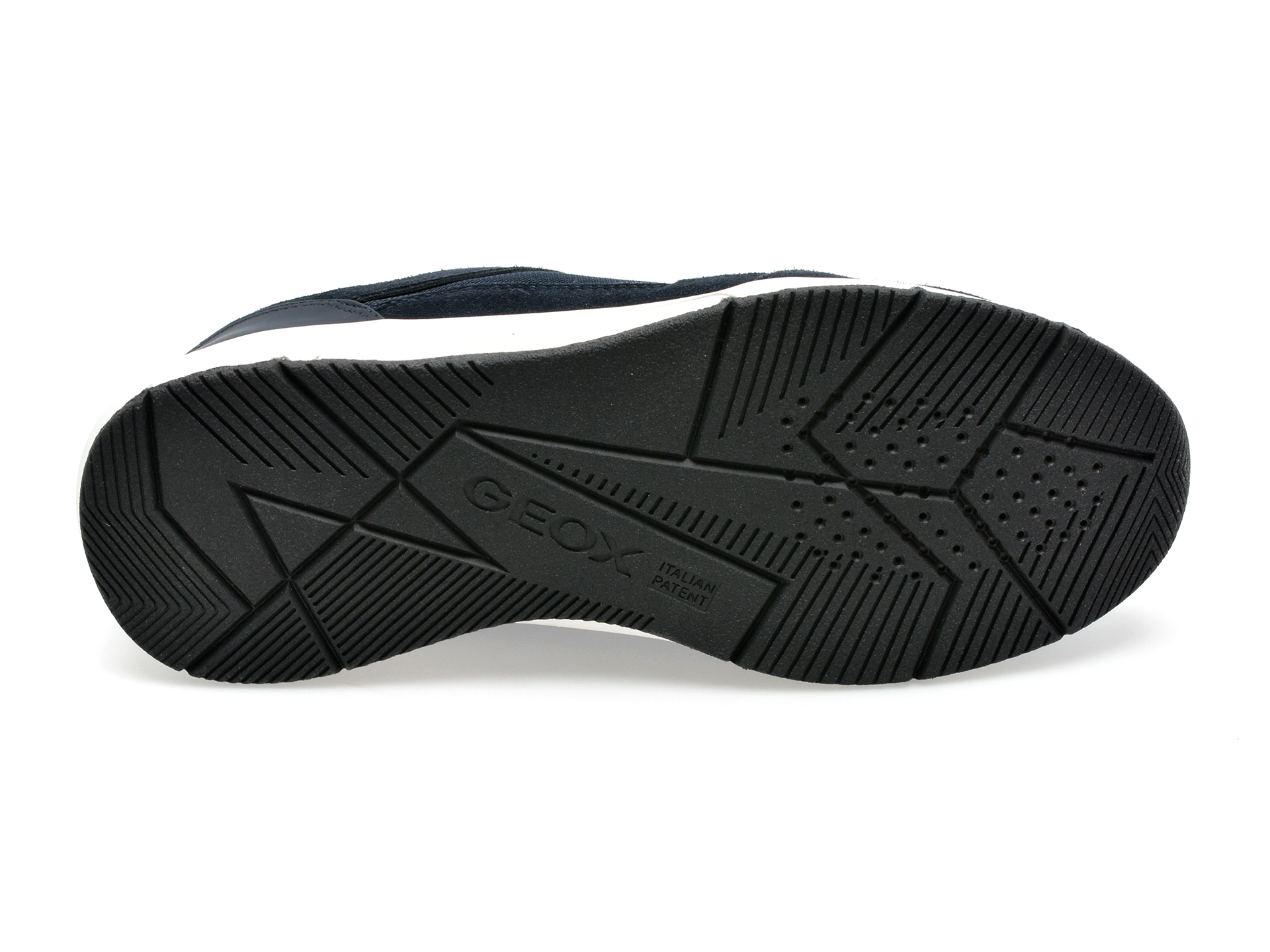 Pantofi GEOX bleumarin, U35CZA, din piele intoarsa si material textil