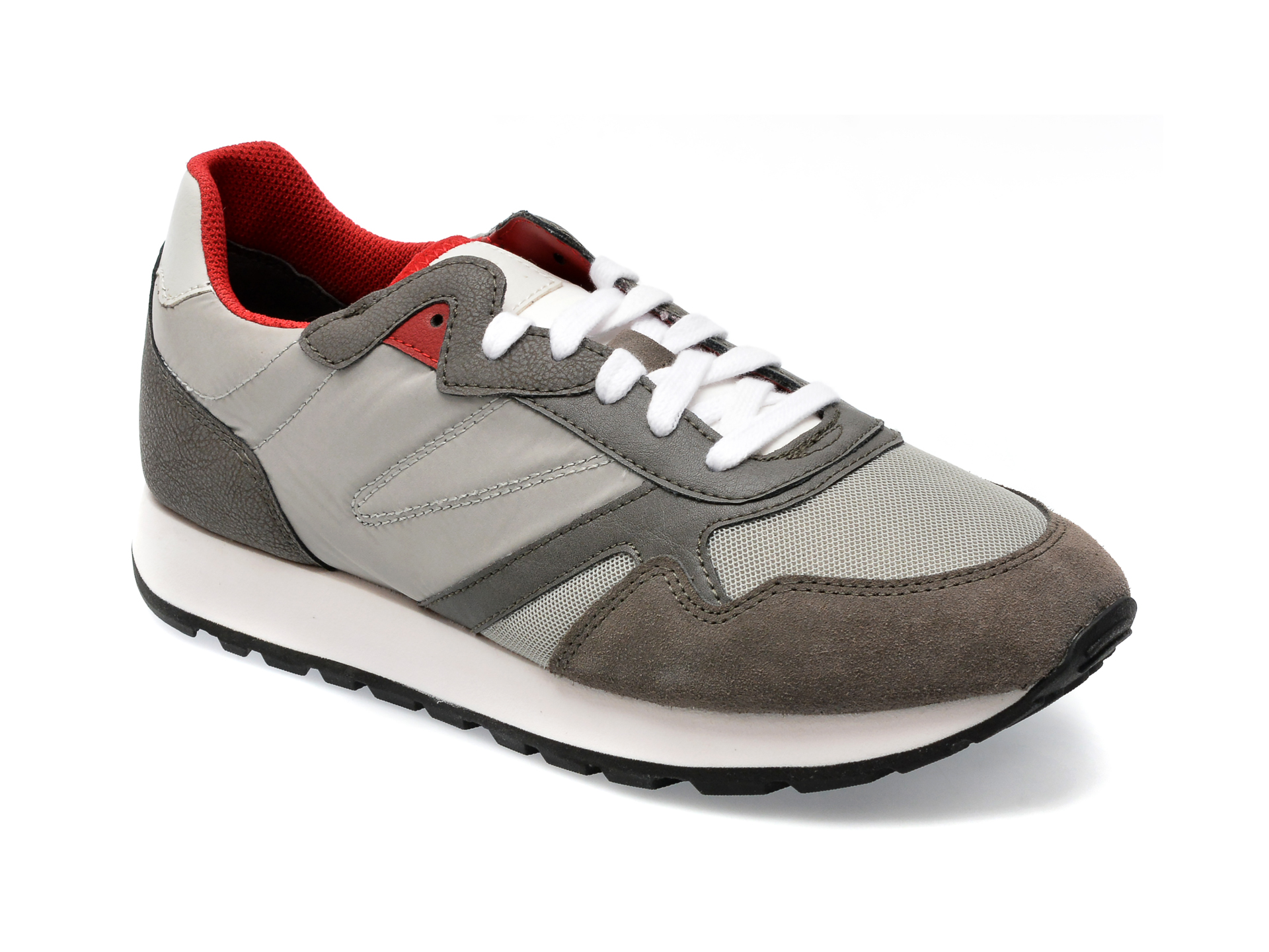 Pantofi GEOX gri, U3581A, din material textil /barbati/pantofi imagine super redus 2022