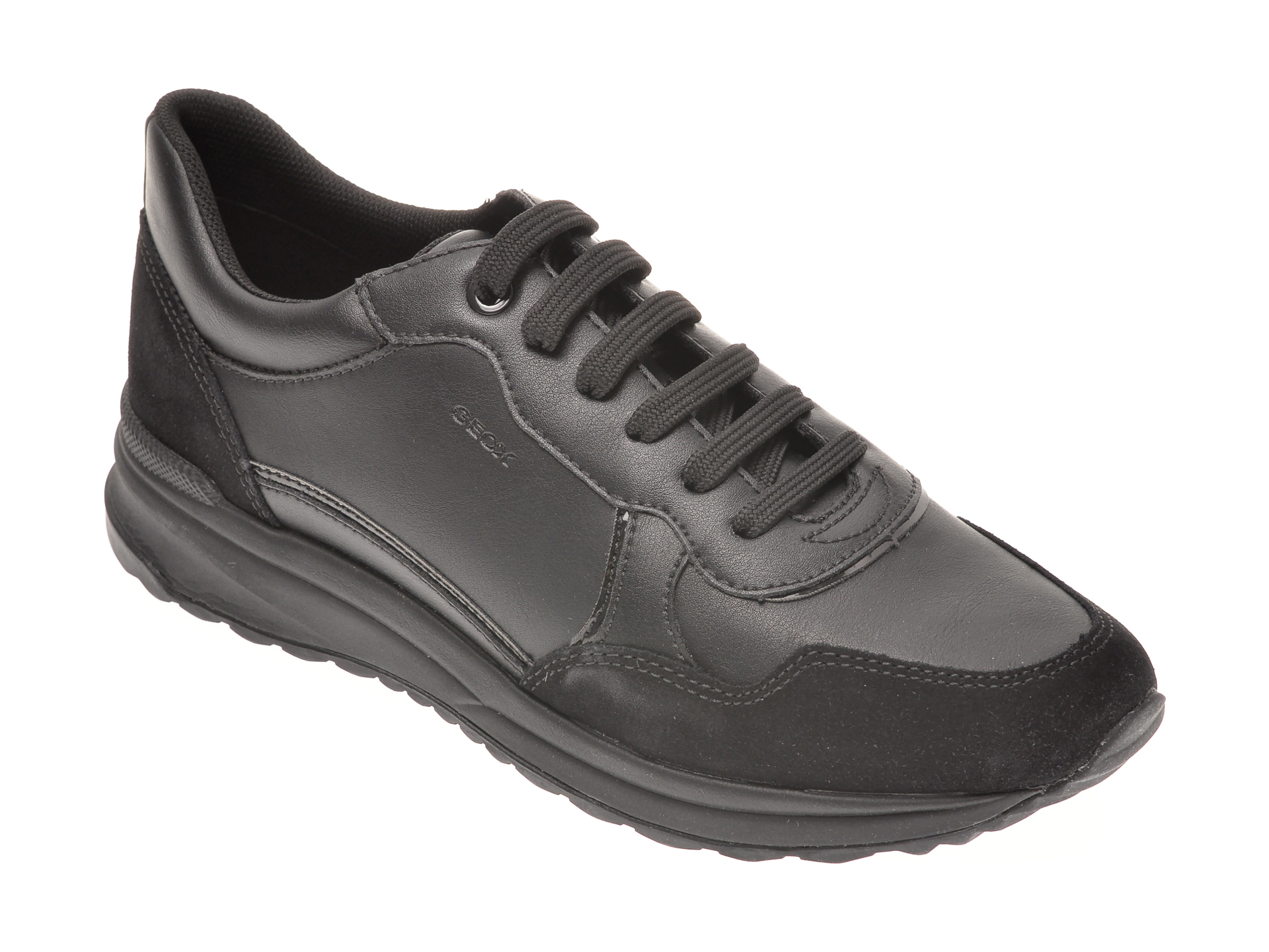 Pantofi GEOX negri, D042SA, din piele ecologica