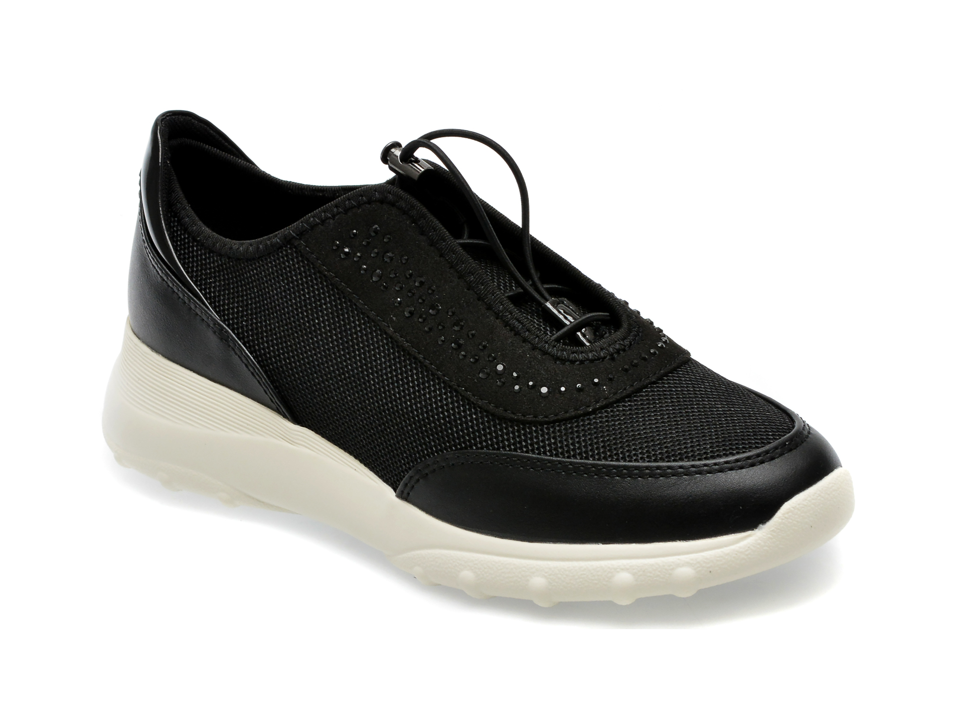 Pantofi GEOX negri, D35LPC, din piele ecologica Geox