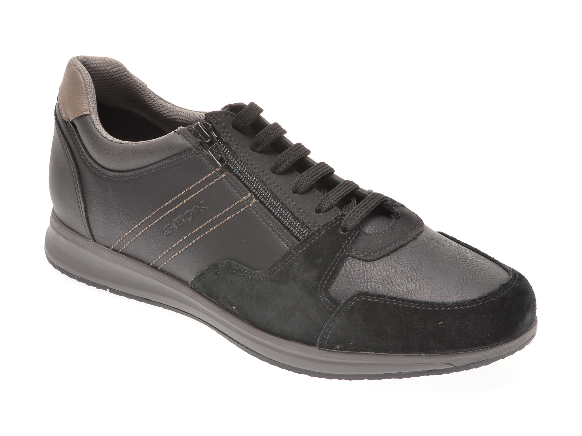 Pantofi GEOX negri, U02H5B, din piele ecologica