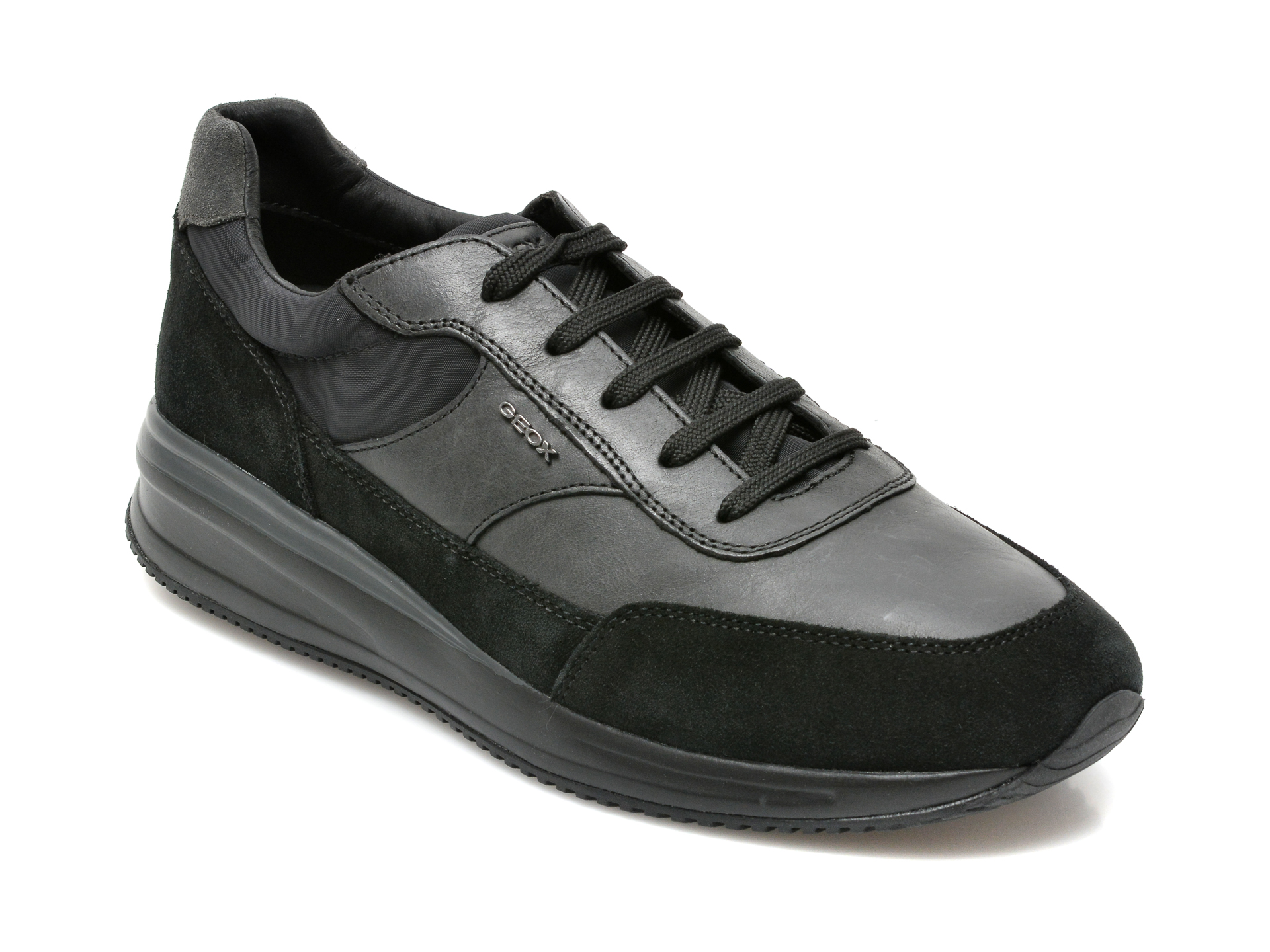 Pantofi sport GEOX negri, U150EB, din piele naturala