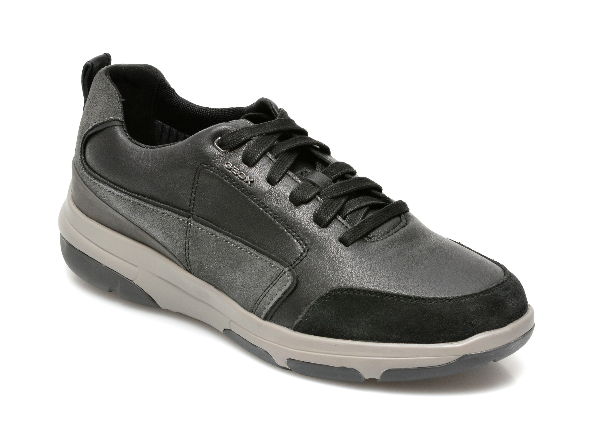 Pantofi sport GEOX negri, U15C0A, din piele naturala