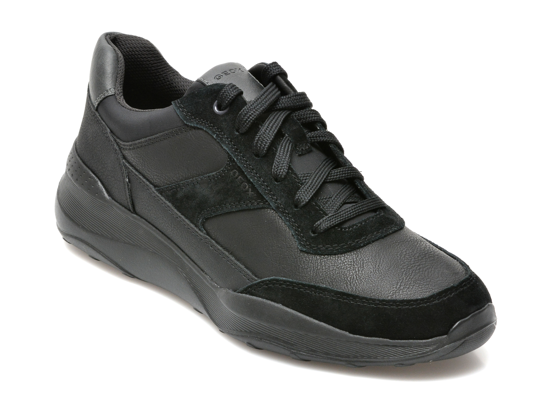 Pantofi GEOX negri, U16AZA, din piele ecologica Geox