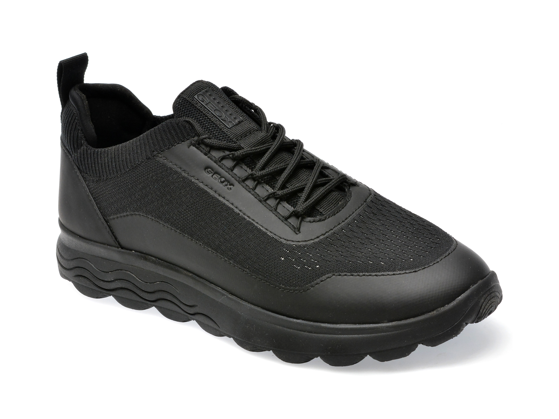 Pantofi GEOX negri, U35BYA, din piele ecologica /barbati/pantofi imagine super redus 2022