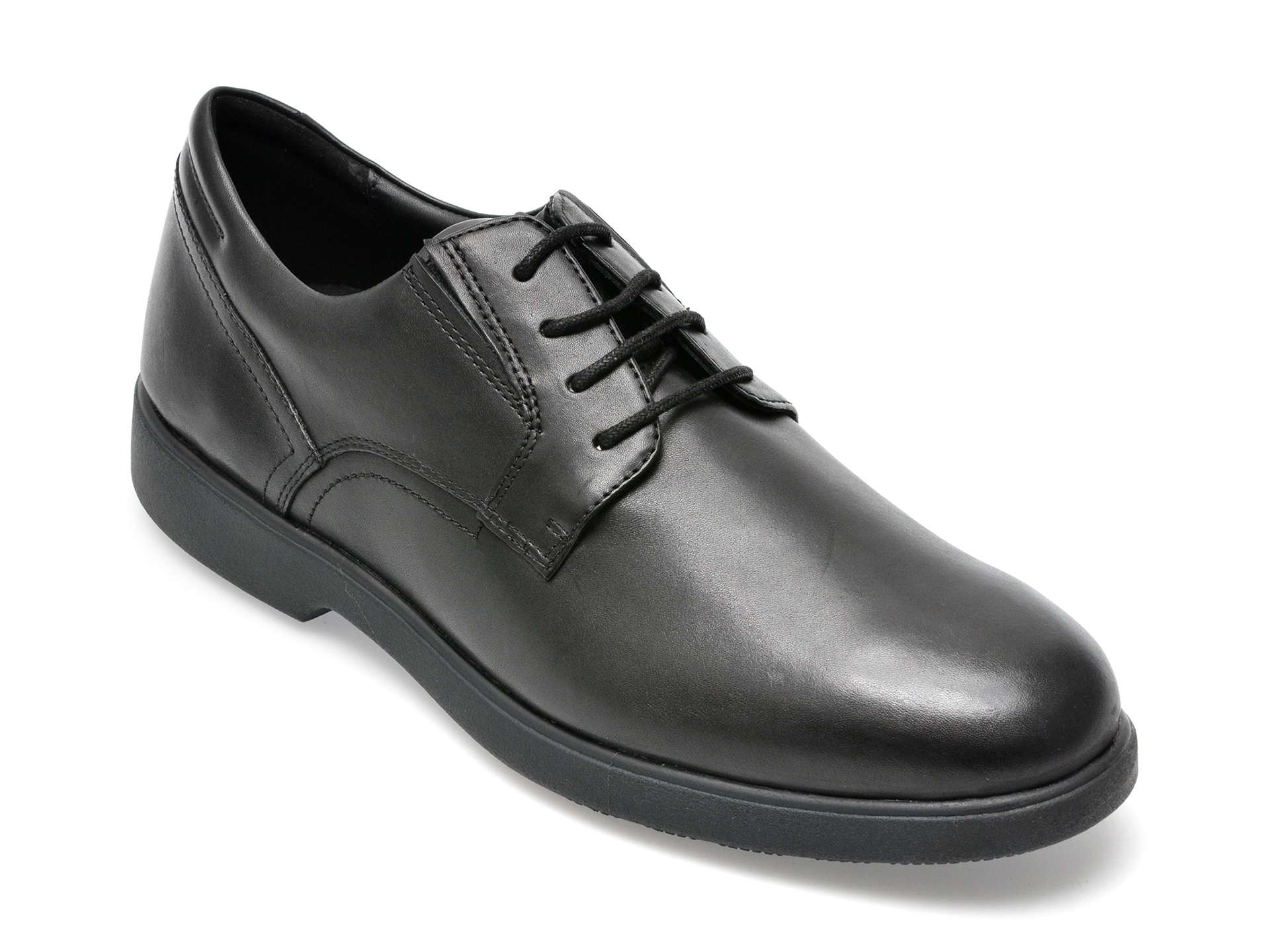 Pantofi GEOX negri, U35EFA, din piele naturala /barbati/pantofi imagine super redus 2022