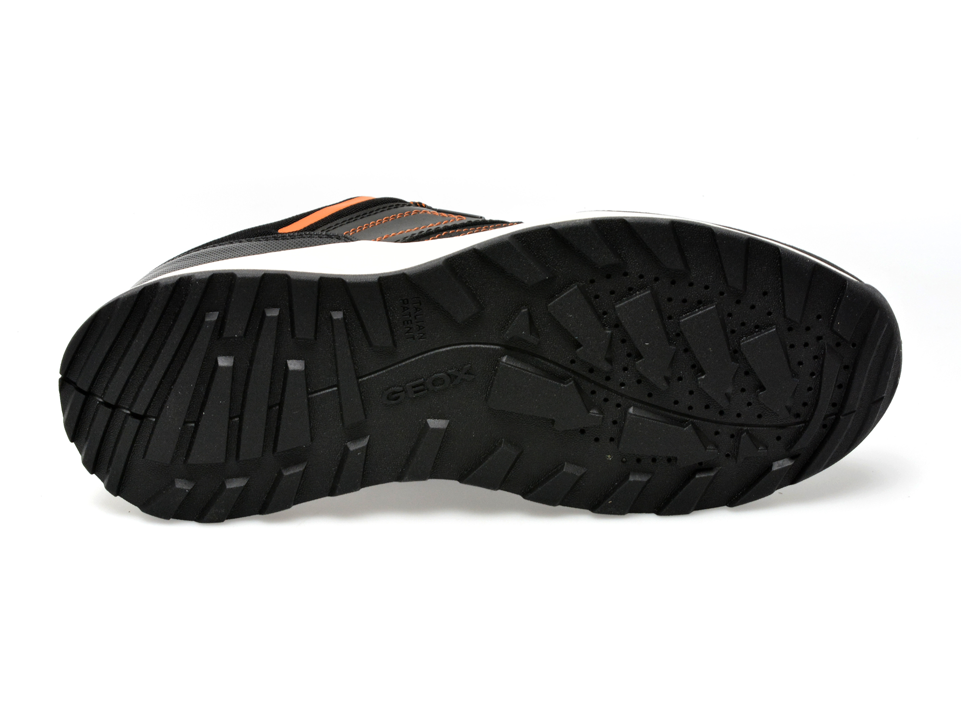 Pantofi GEOX negri, U35EZA, din piele ecologica si material textil