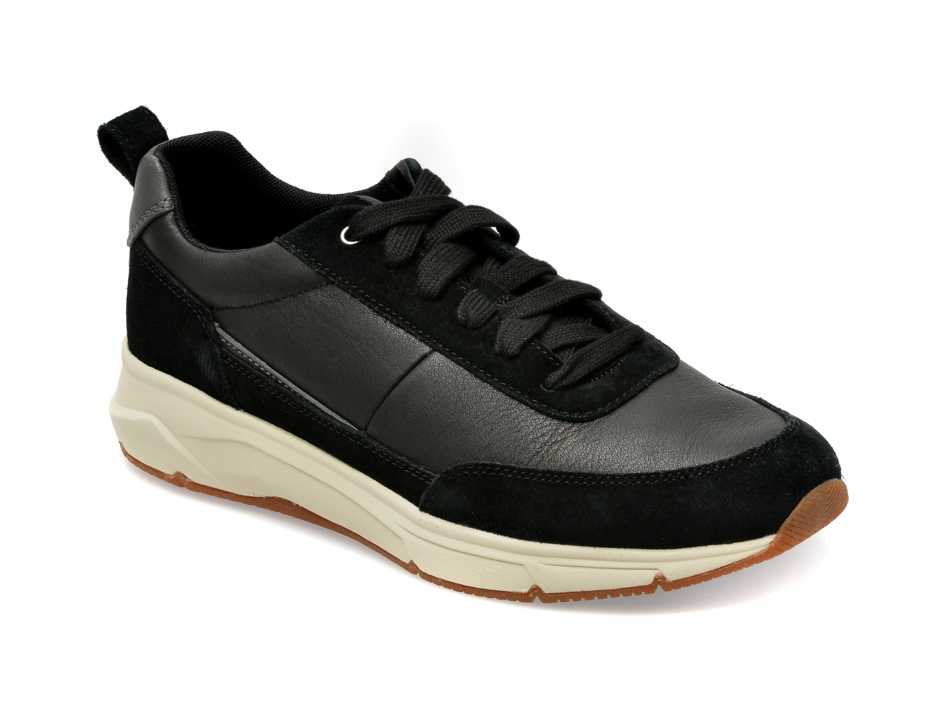 Pantofi GEOX negri, U36CZA, din piele naturala /barbati/pantofi
