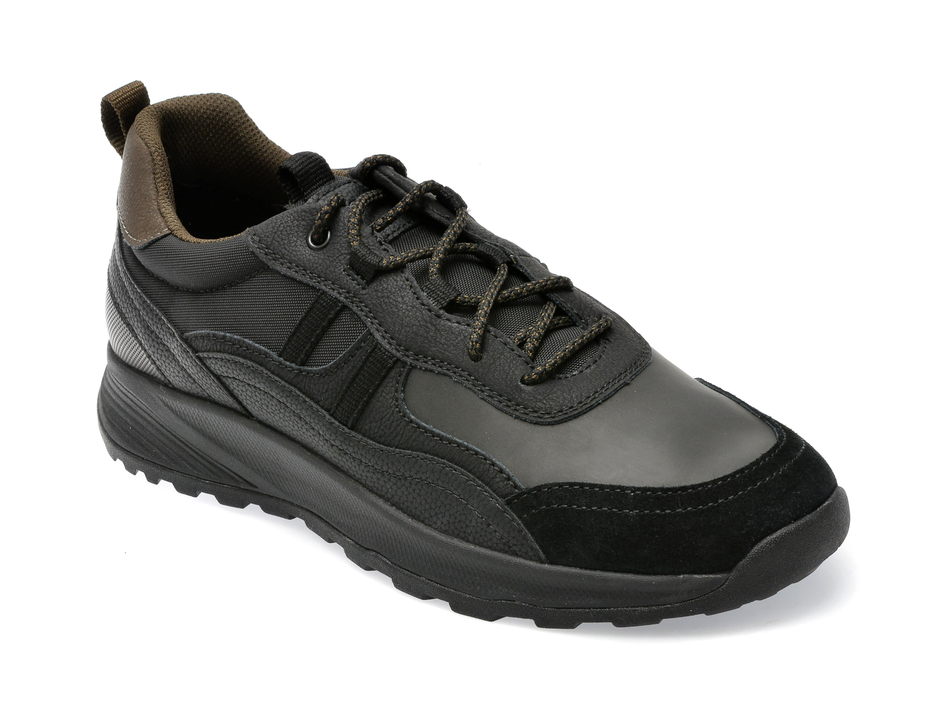 Pantofi GEOX negri, U36EYA, din piele ecologica /barbati/pantofi